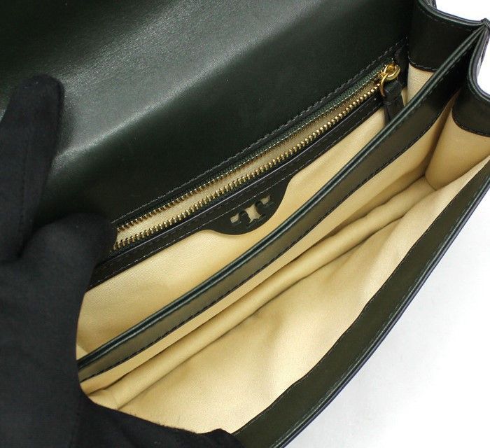 Tory Burch Green Suede Shoulder Bag Size ONE SIZE - 6 Thumbnail