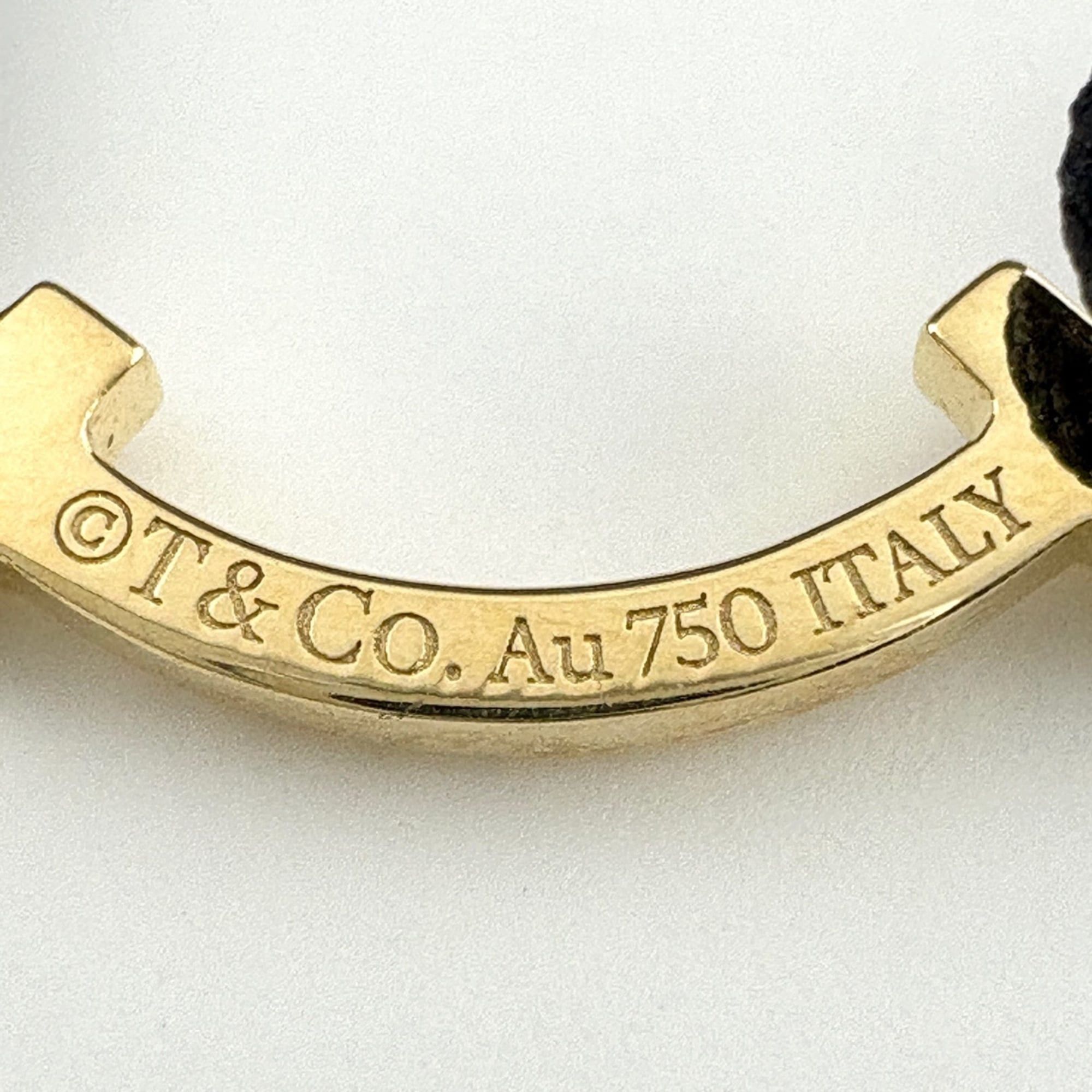 Tiffany & Co. T Smile Cord Bracelet, Yellow Gold (YG), with Small 