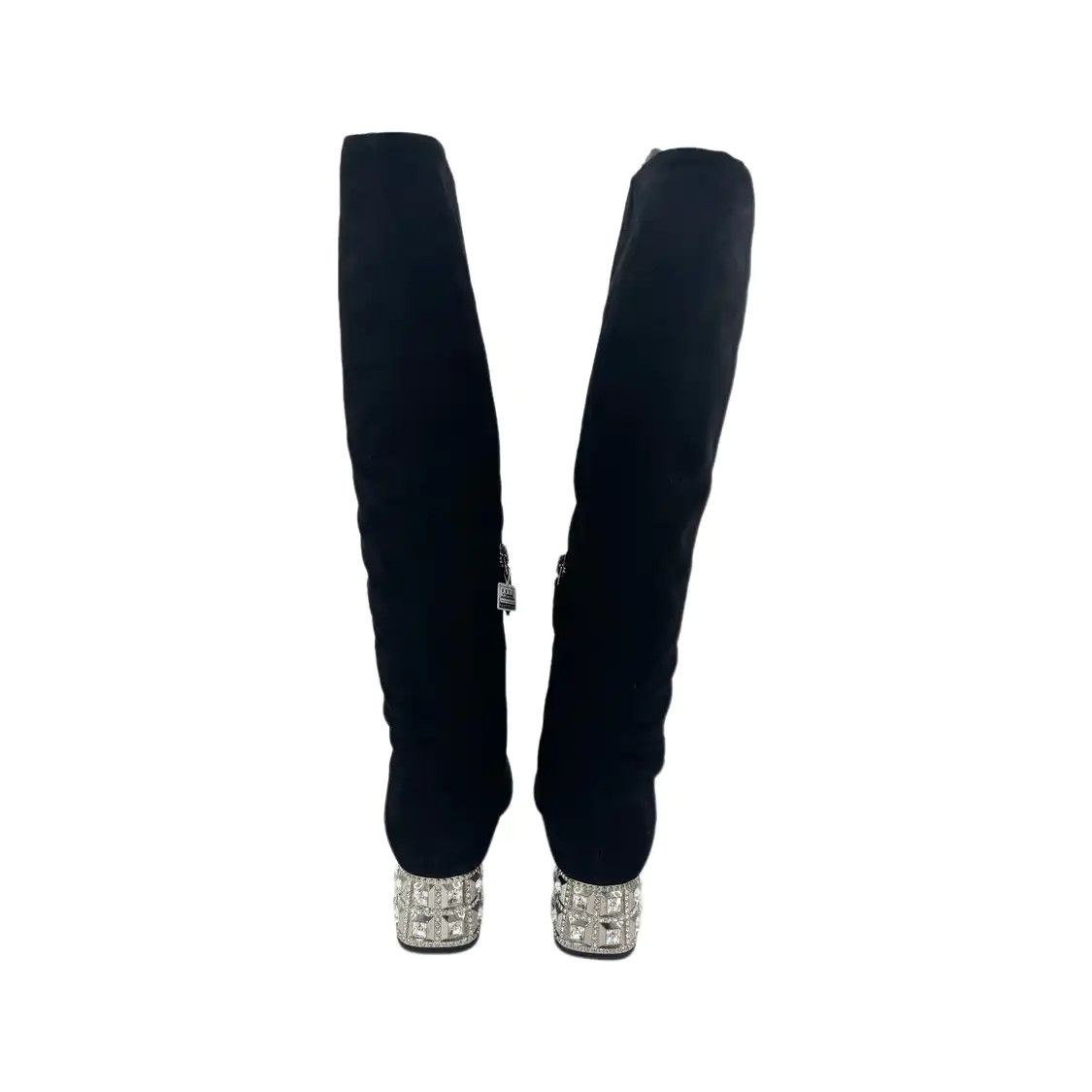 Miu Miu Miu black suede Women's knee-high boots 36 Size US 6 / IT 36 - 2 Thumbnail
