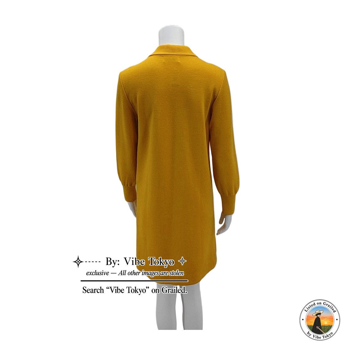 Yves Saint Laurent Yves Saint Laurent Yellow Wool Knit Dress Size M Size M / US 6-8 / IT 42-44 - 2 Thumbnail