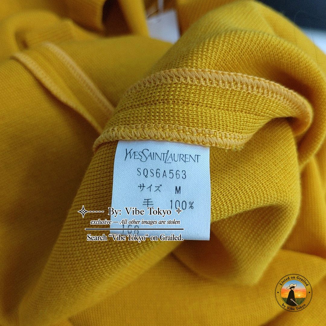 Yves Saint Laurent Yves Saint Laurent Yellow Wool Knit Dress Size M Size M / US 6-8 / IT 42-44 - 3 Thumbnail