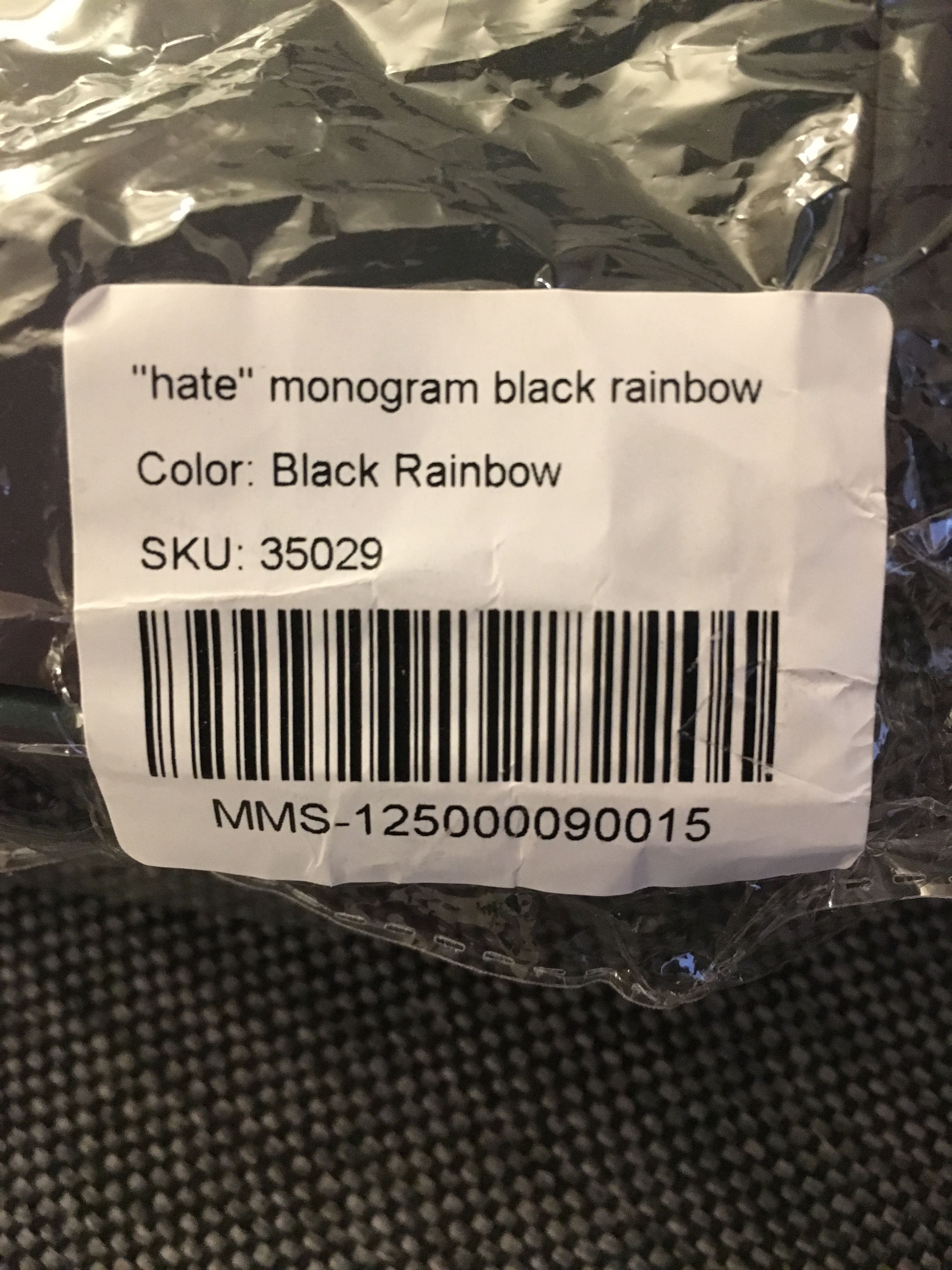 M+Rc Noir M+RC Noir Hate Monogram Black Rainbow Reflective waist Bag |  Grailed