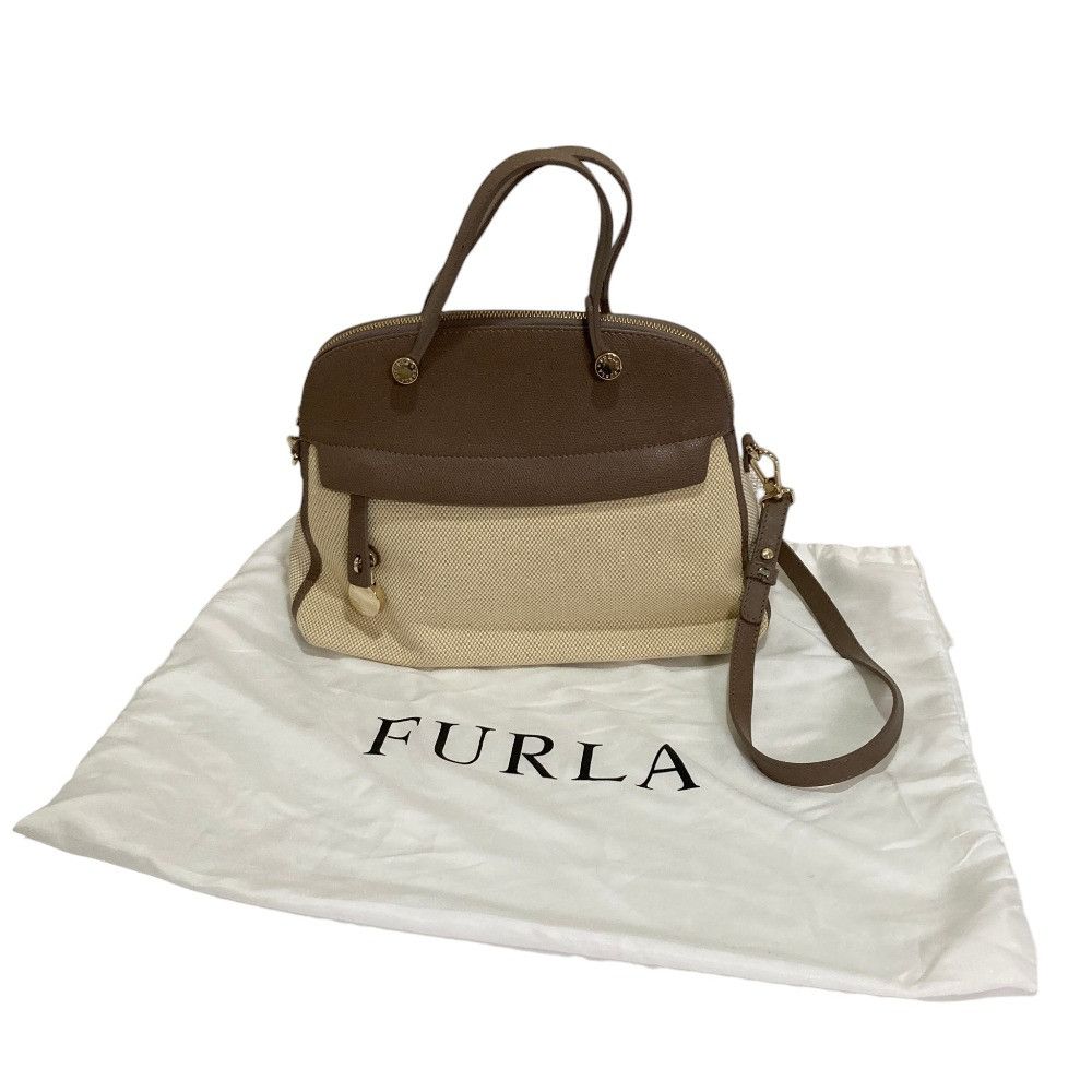 Furla Furla Furla Piper Canvas Leather 2way Bag Leather Shoulder Bag DUTY FREE for USA Size ONE SIZE - 20 Thumbnail