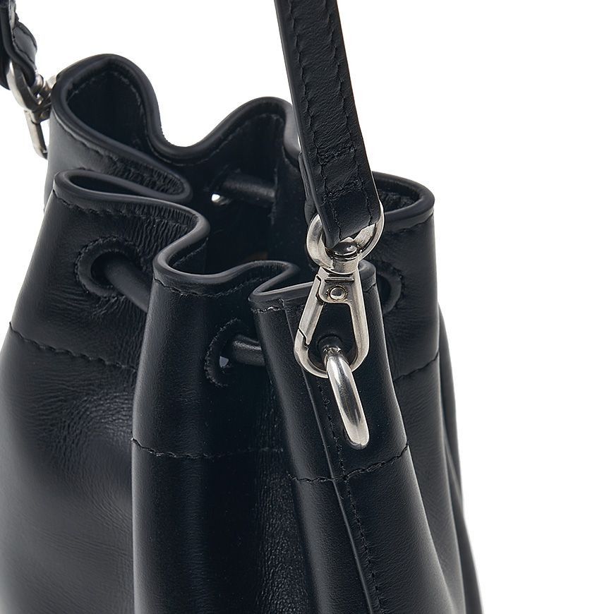 Jimmy Choo Bon Bon Bucket Non-Stitched Hand Bag Black Antique Silver Size ONE SIZE - 7 Thumbnail