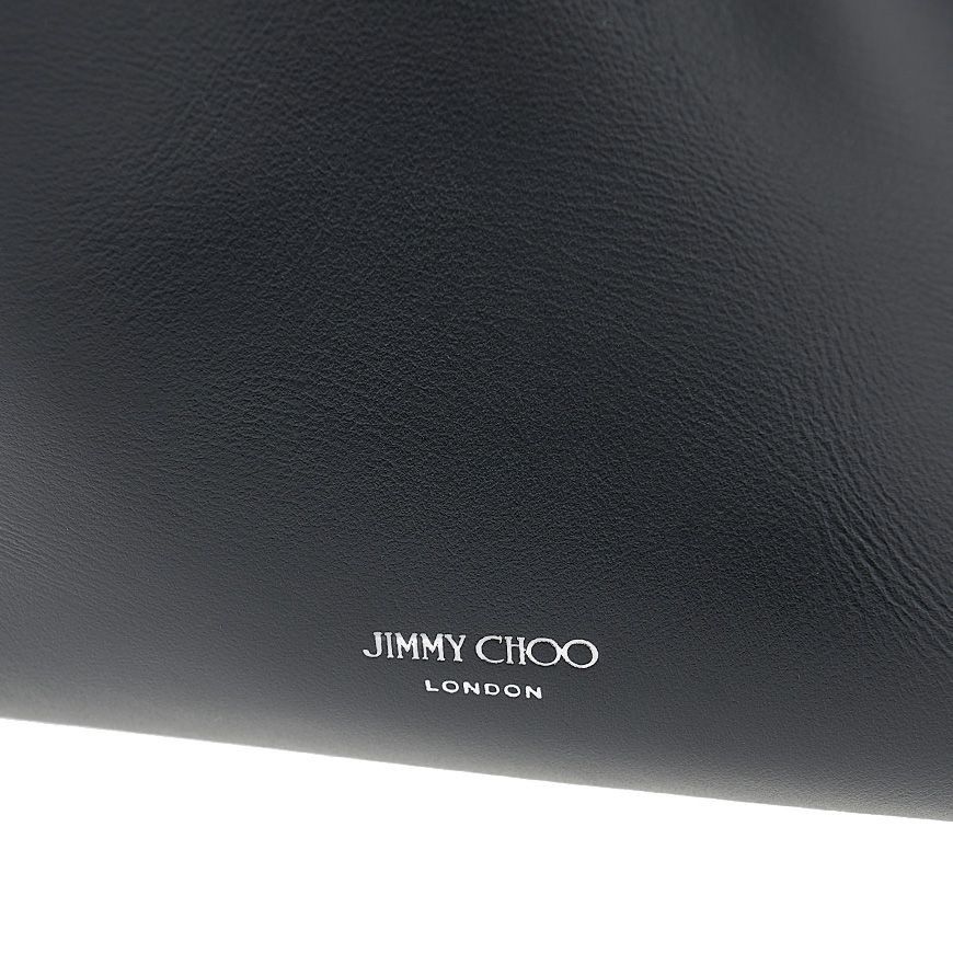 Jimmy Choo Bon Bon Bucket Non-Stitched Hand Bag Black Antique Silver Size ONE SIZE - 6 Thumbnail