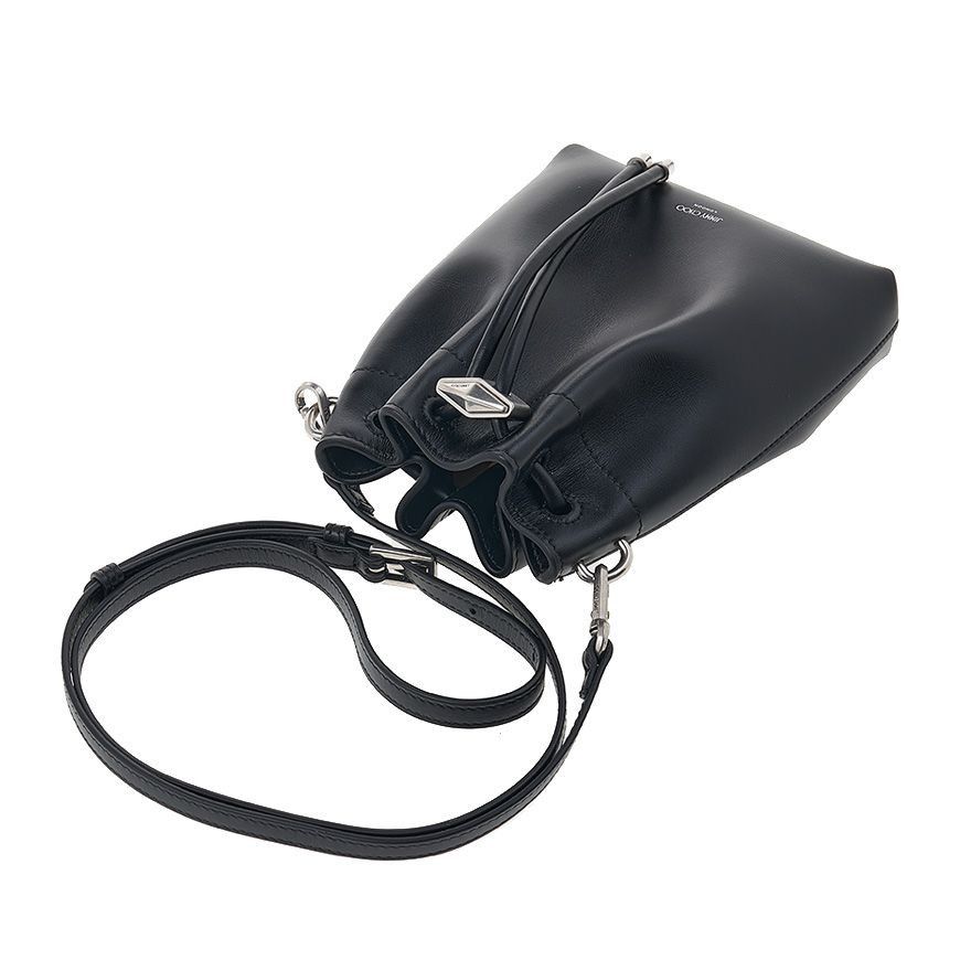 Jimmy Choo Bon Bon Bucket Non-Stitched Hand Bag Black Antique Silver Size ONE SIZE - 4 Thumbnail
