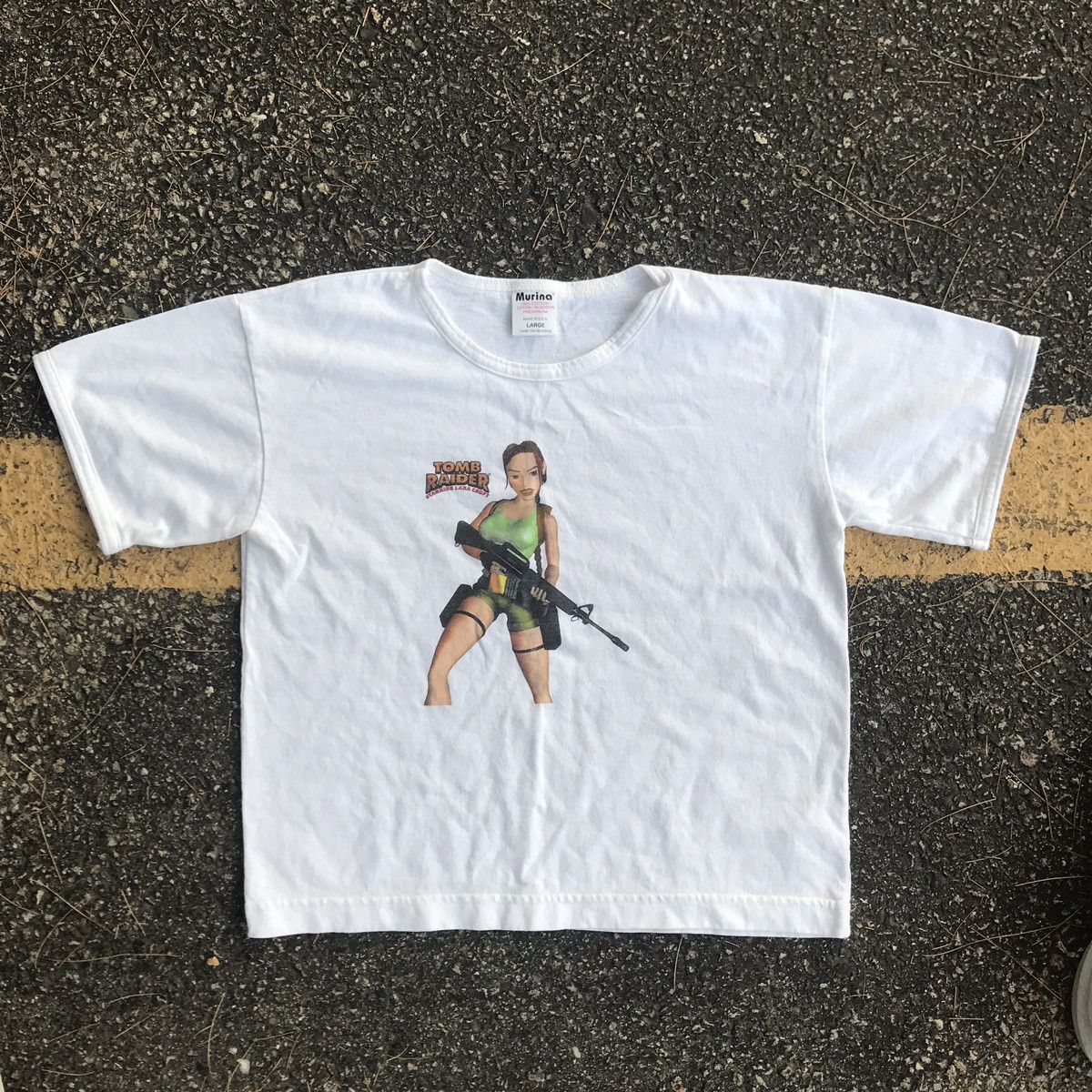 Playstation × Vintage Fem sz L '98 Lara Croft Tomb Raider Tee Vintage Made In USA Size US S / EU 44-46 / 1 - 2 Thumbnail