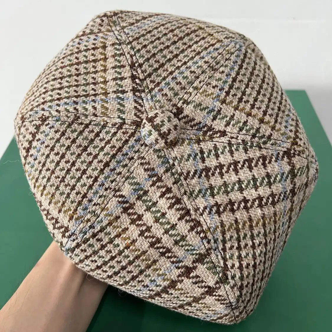 Miu Miu Miu beret light brown cotton plaidLOGO hat Size ONE SIZE - 2 Thumbnail