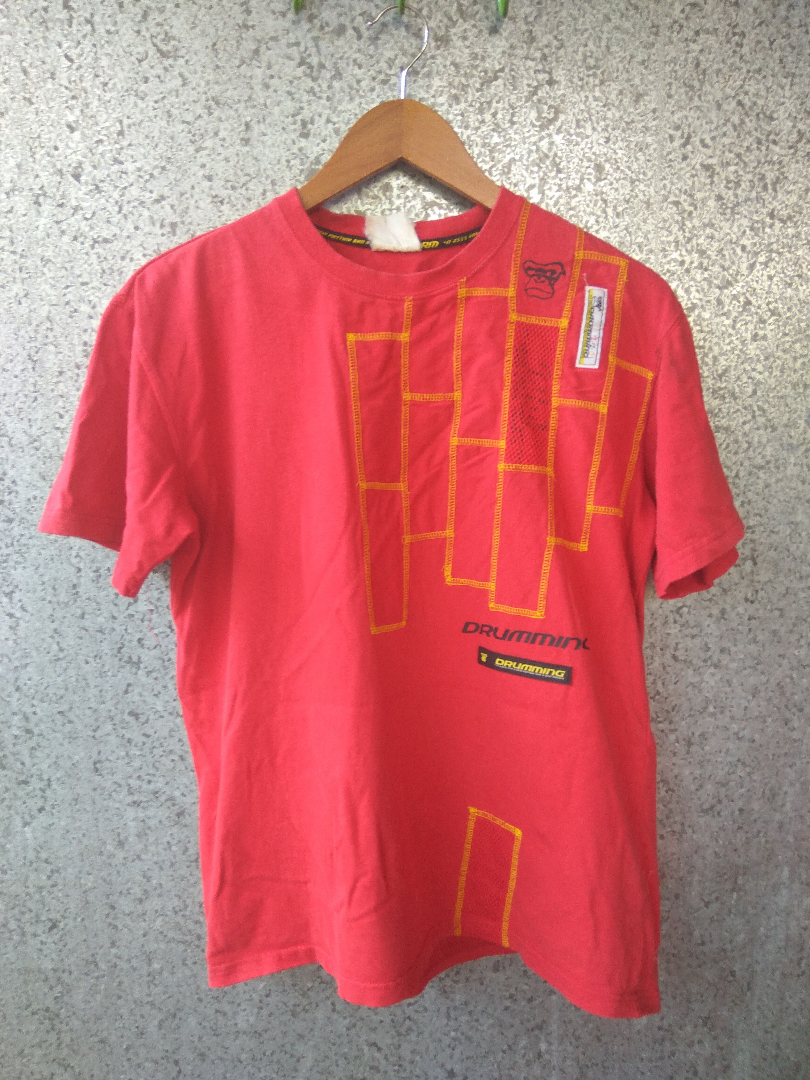Designer Japanese Brand Drumming t shirt bape style Size US L / EU 52-54 / 3 - 1 Thumbnail