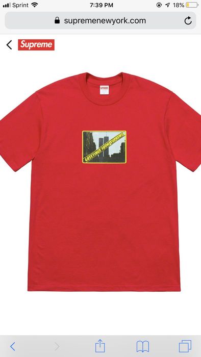 Supreme greeting tee online