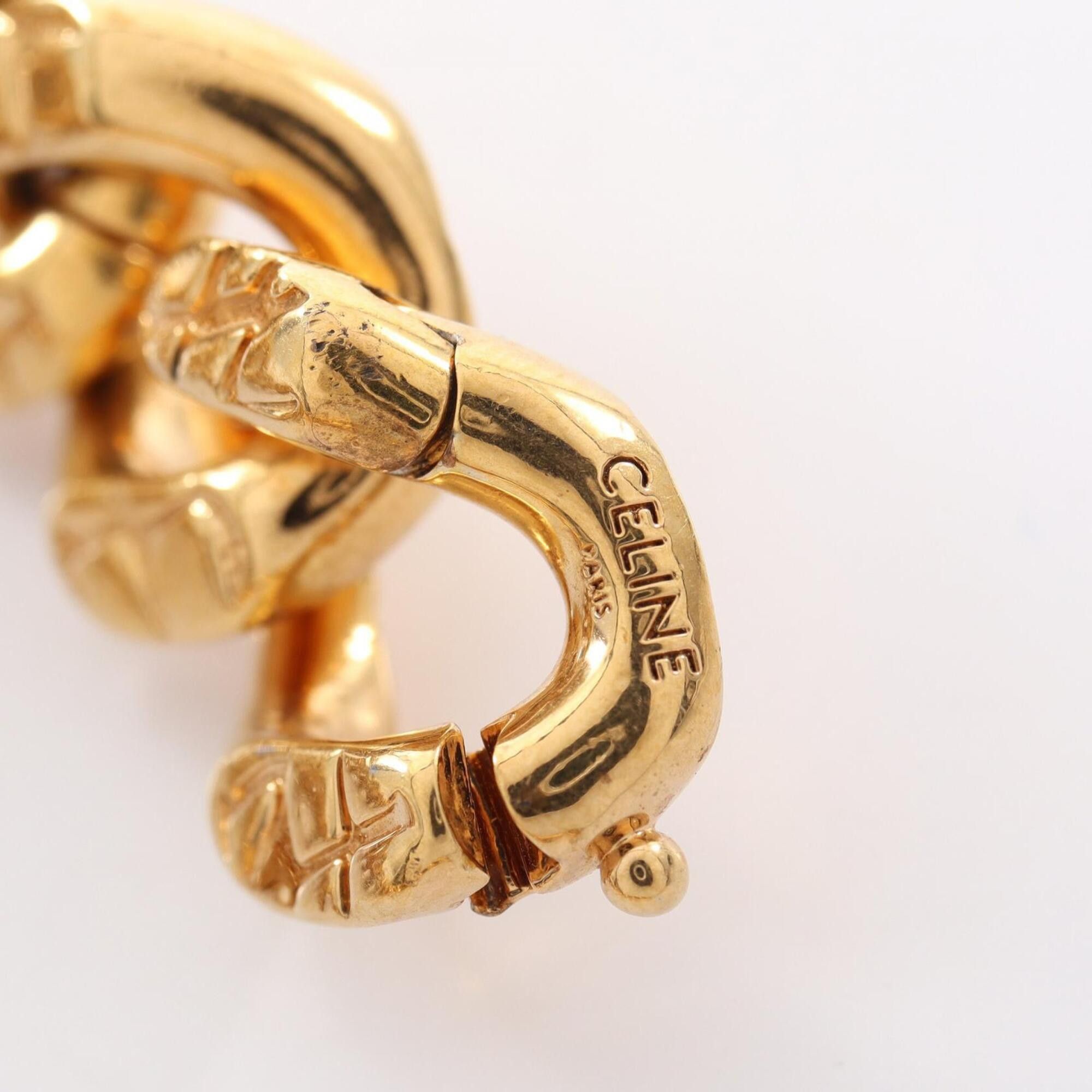 Celine Celine chain bracelet, gold-plated (GP), women's, gold tone. Size ONE SIZE - 4 Thumbnail