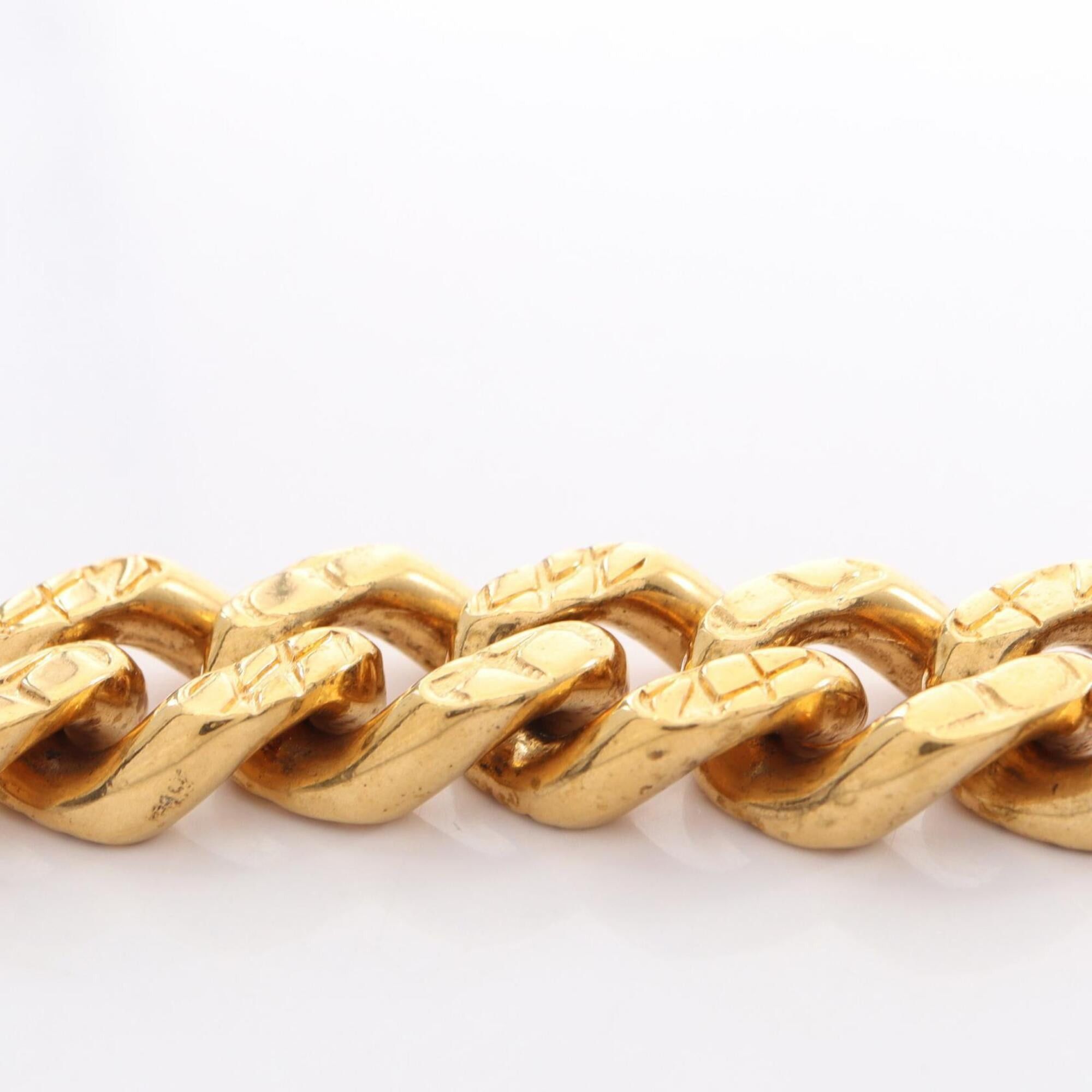 Celine Celine chain bracelet, gold-plated (GP), women's, gold tone. Size ONE SIZE - 6 Thumbnail