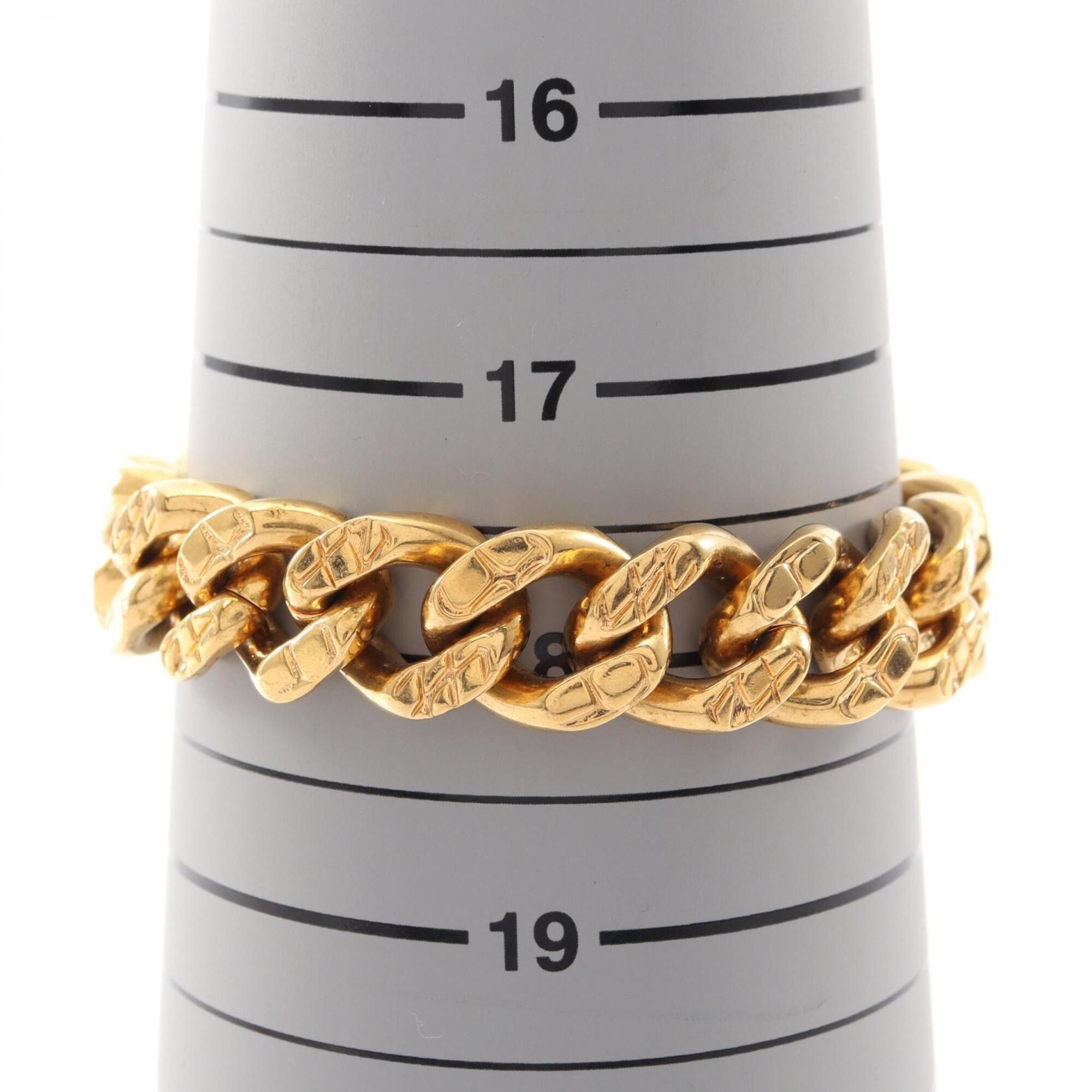 Celine Celine chain bracelet, gold-plated (GP), women's, gold tone. Size ONE SIZE - 5 Thumbnail