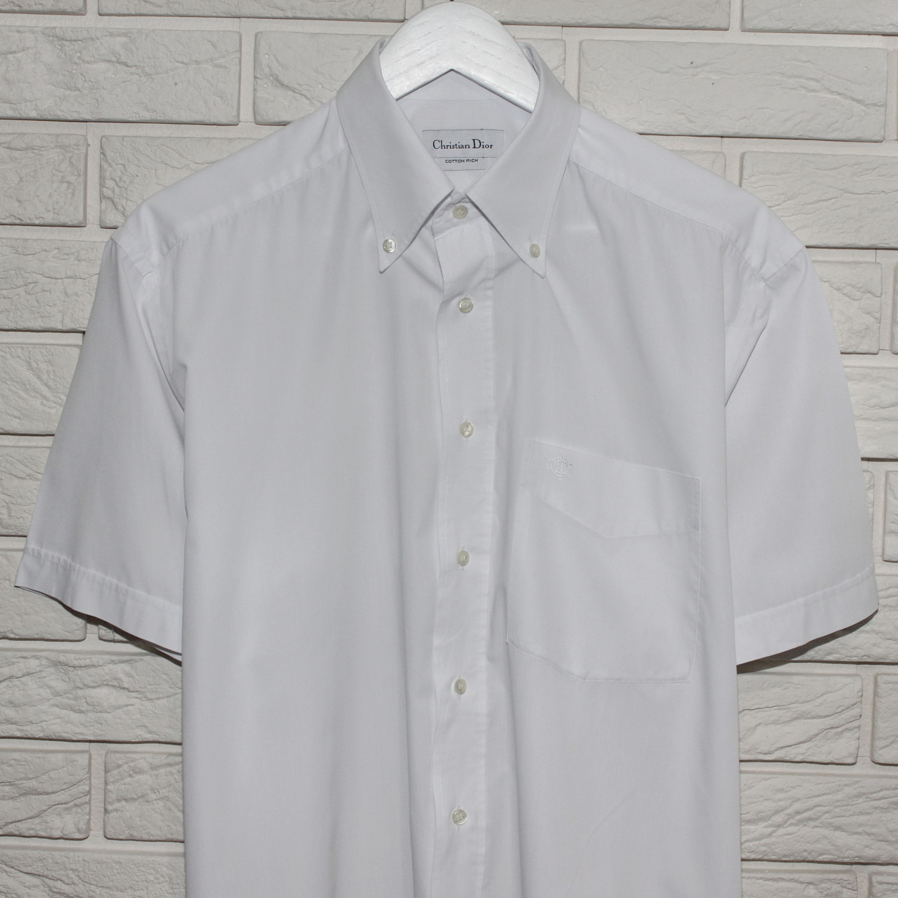 Christian Dior Monsieur Men's Christian Dior White Short Sleeve Shirt XL M / 3 Size US XL / EU 56 / 4 - 4 Thumbnail