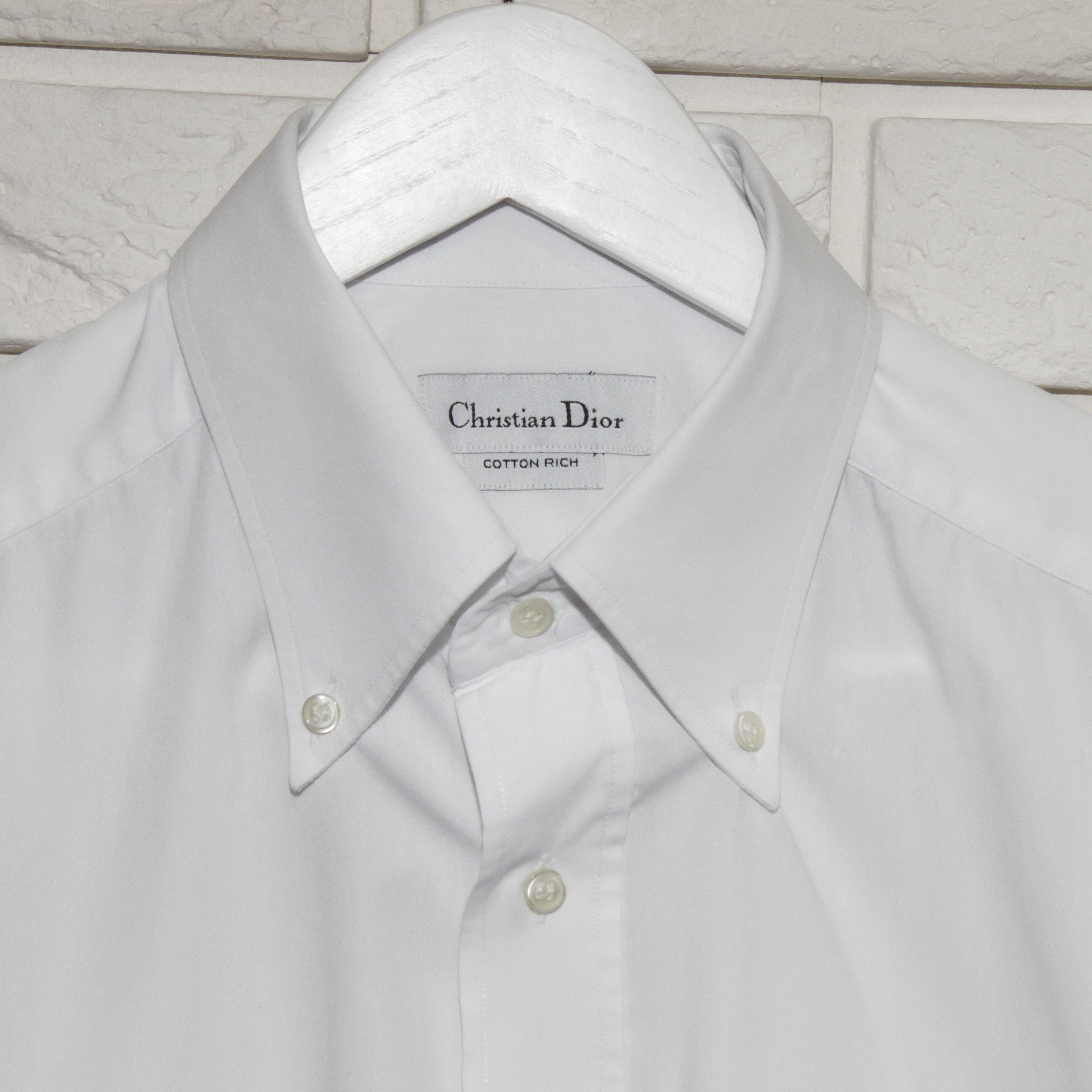 Christian Dior Monsieur Men's Christian Dior White Short Sleeve Shirt XL M / 3 Size US XL / EU 56 / 4 - 5 Thumbnail