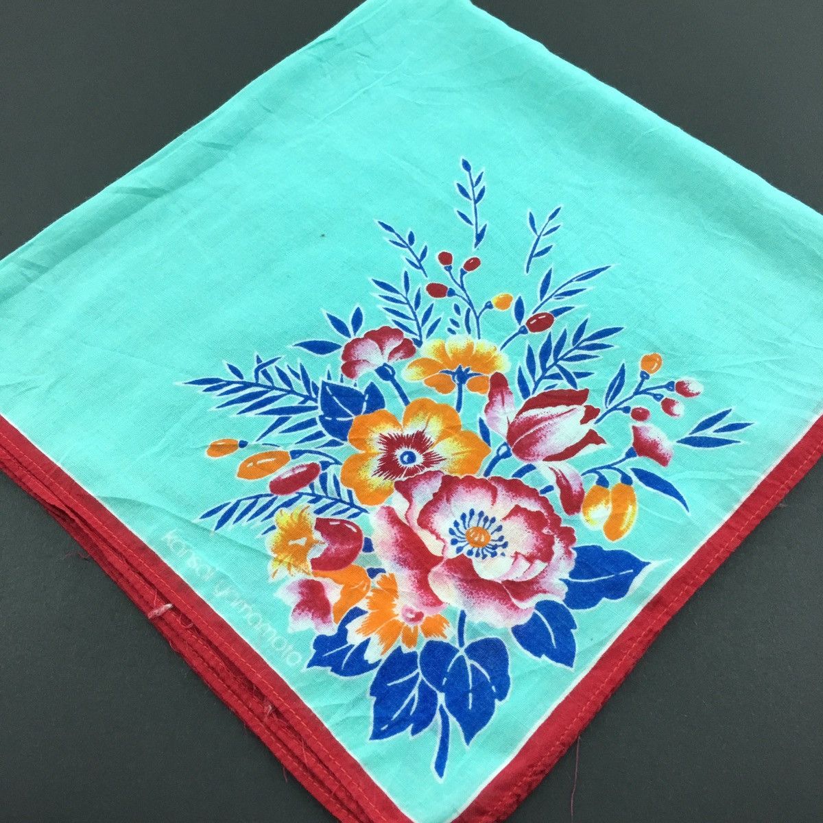 Kansai Yamamoto KANSAI YAMAMOTO Floral Handkerchief Hanky Size ONE SIZE - 2 Preview