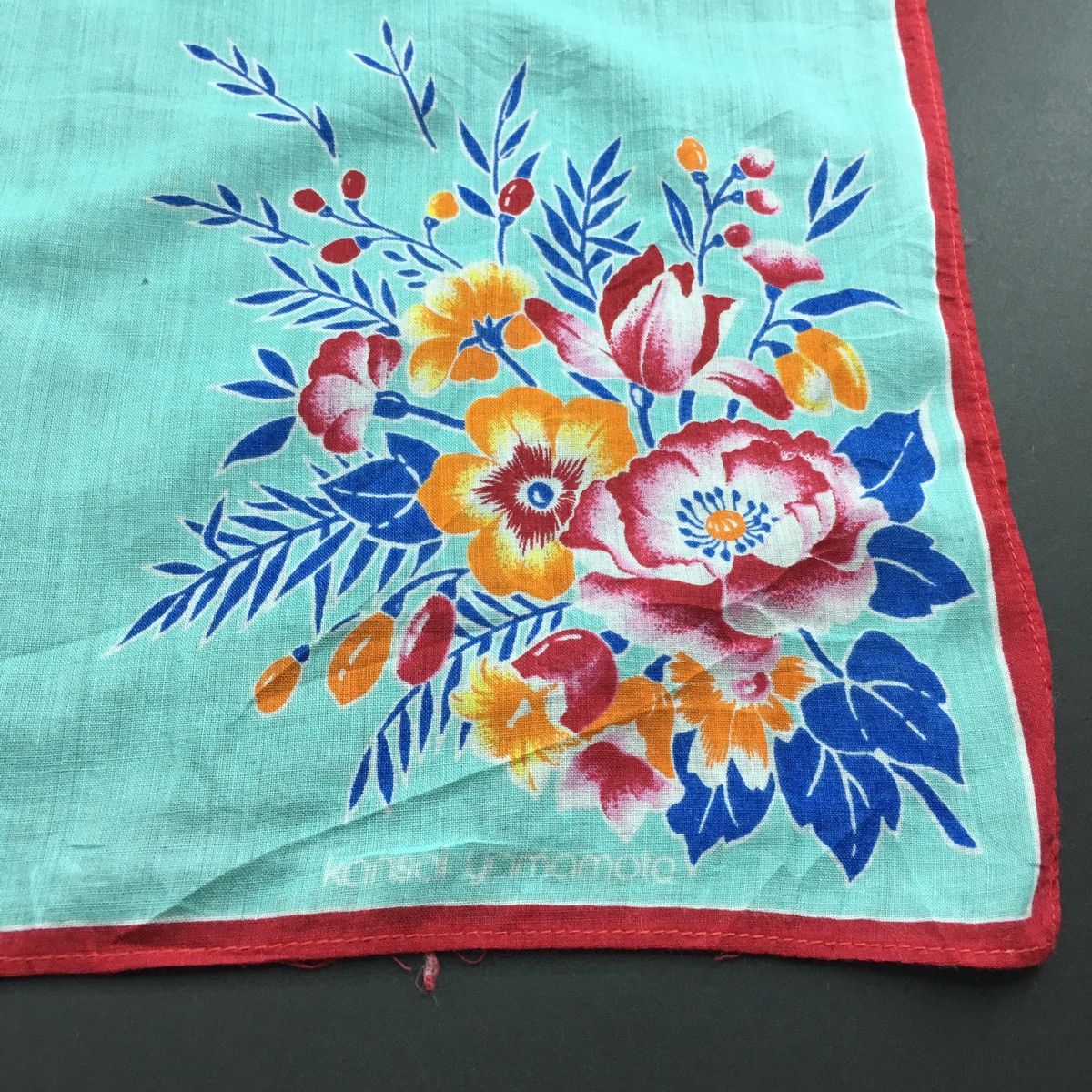 Kansai Yamamoto KANSAI YAMAMOTO Floral Handkerchief Hanky Size ONE SIZE - 3 Thumbnail