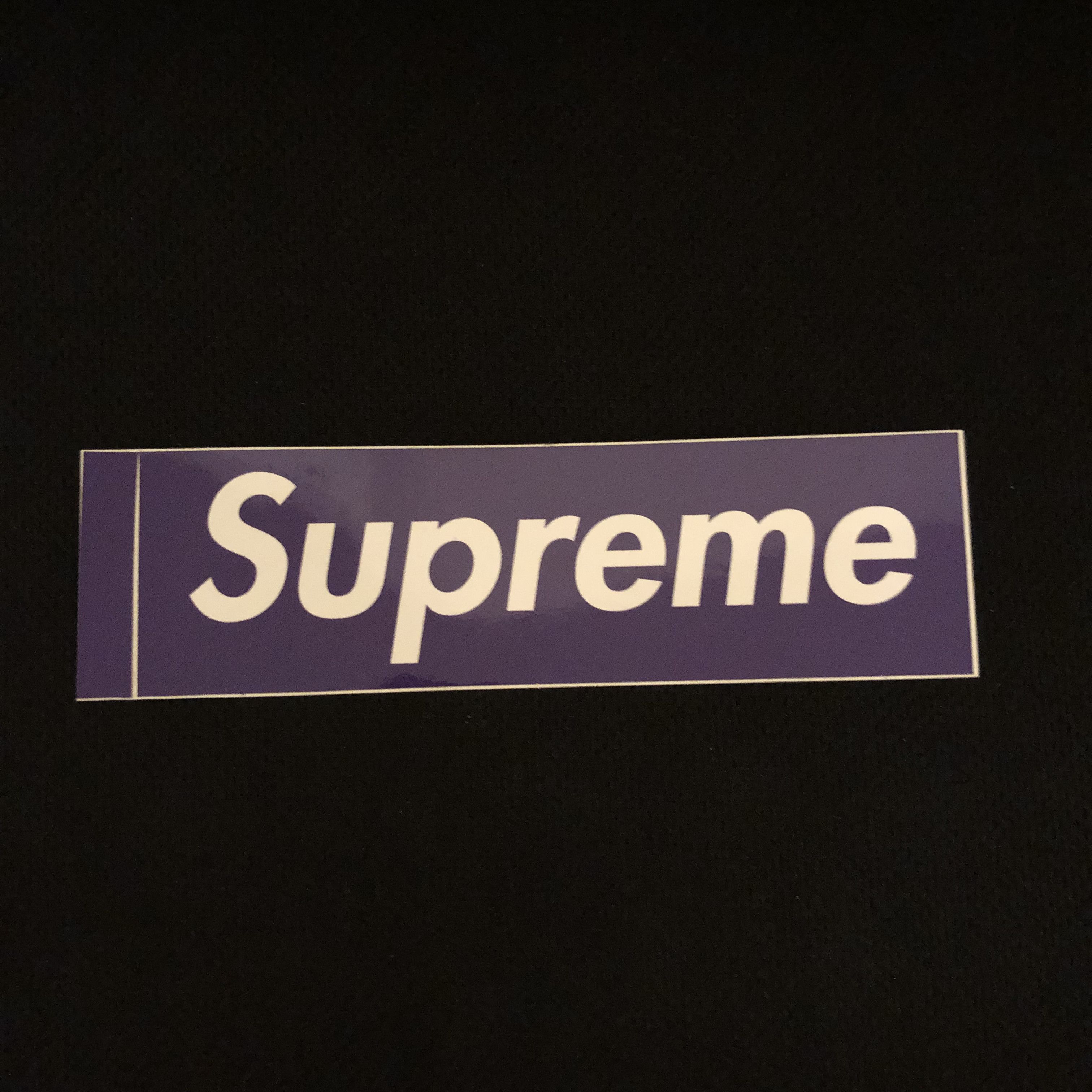 Supreme x Three 6 Mafia Purple Box Logo Sticker - US