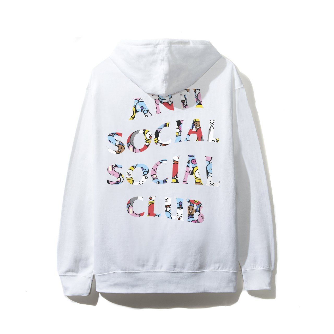 White Hoodie Assc Bt21 Price Anti Social Club Bt21 Hoodie Price