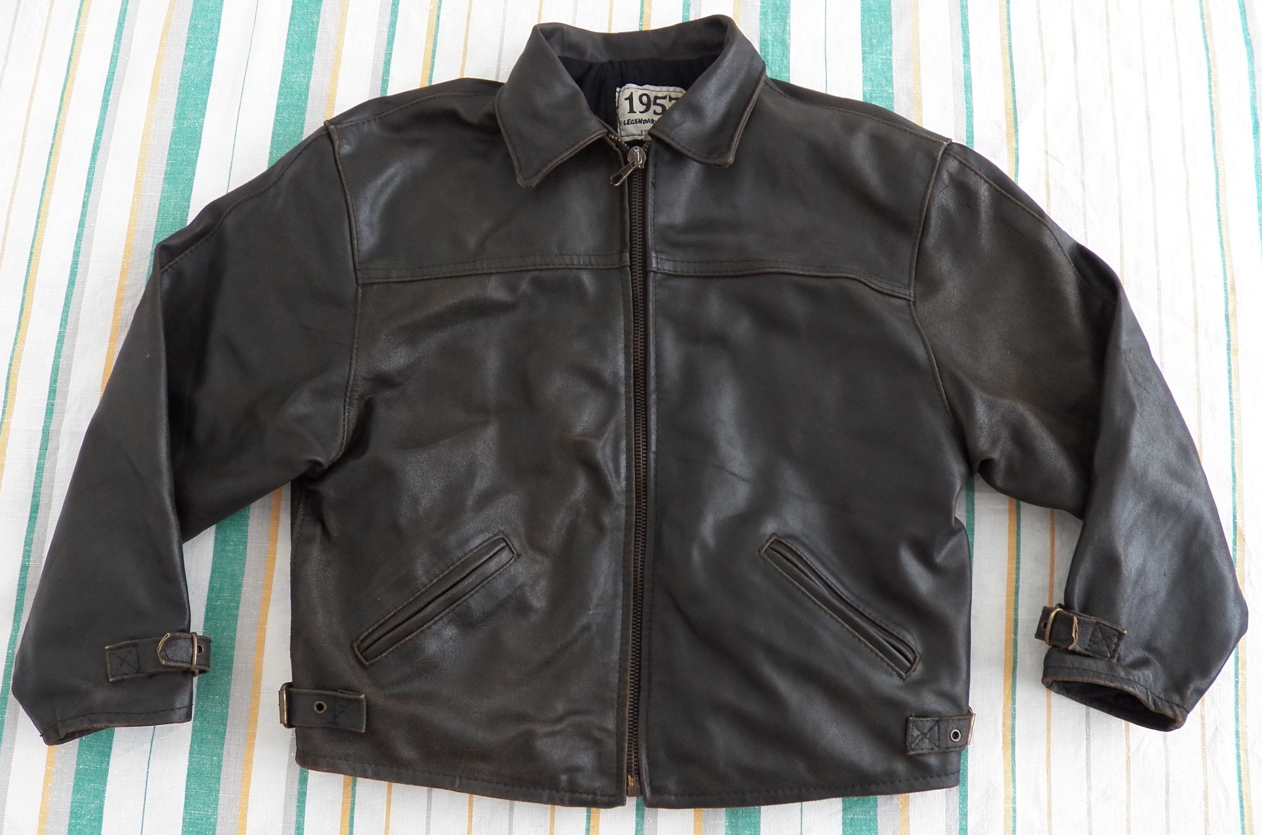 Vintage Firenze 1957 Vintage Raw Leather Jacket Brown Small Size US S / EU 44-46 / 1 - 1 Preview