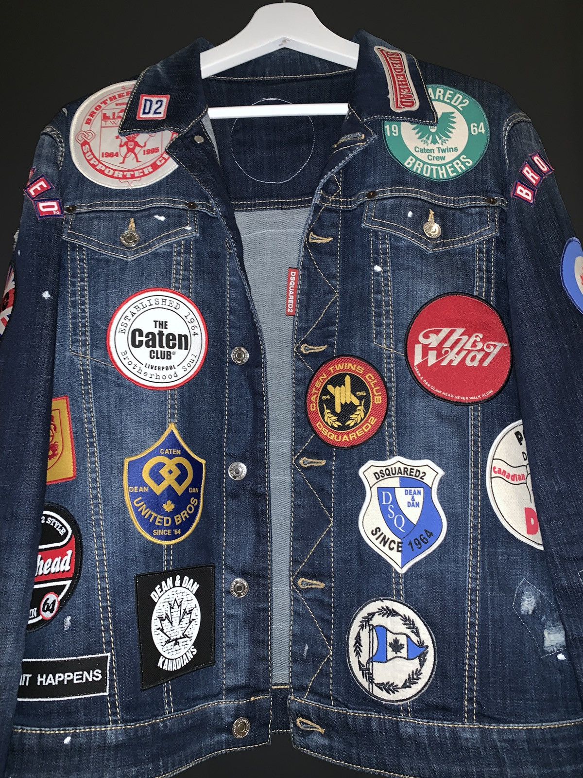 Dsquared denim outlet jacket patches