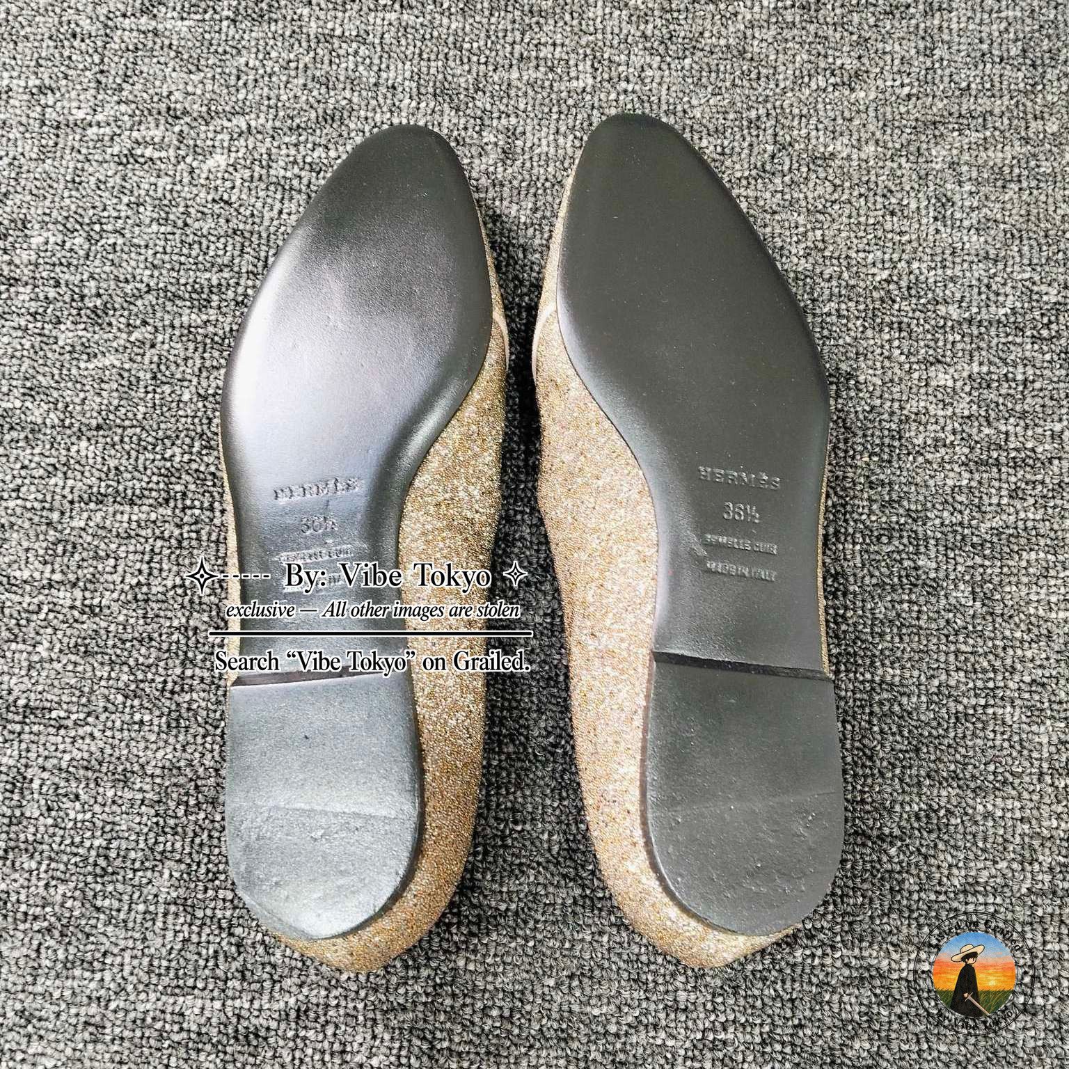 Hermes Hermès Glitter Pointed Toe Flats Size 36.5 Size US 6.5 / IT 36.5 - 7 Thumbnail