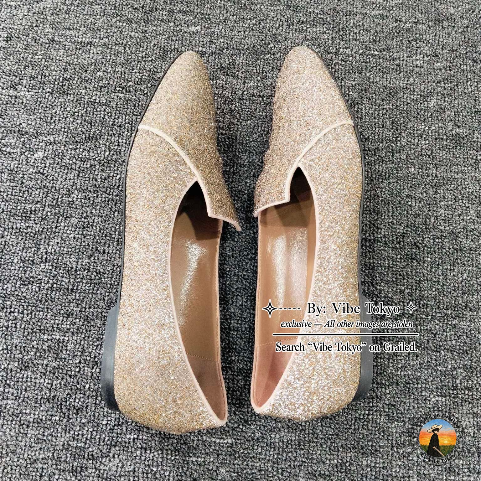 Hermes Hermès Glitter Pointed Toe Flats Size 36.5 Size US 6.5 / IT 36.5 - 4 Thumbnail