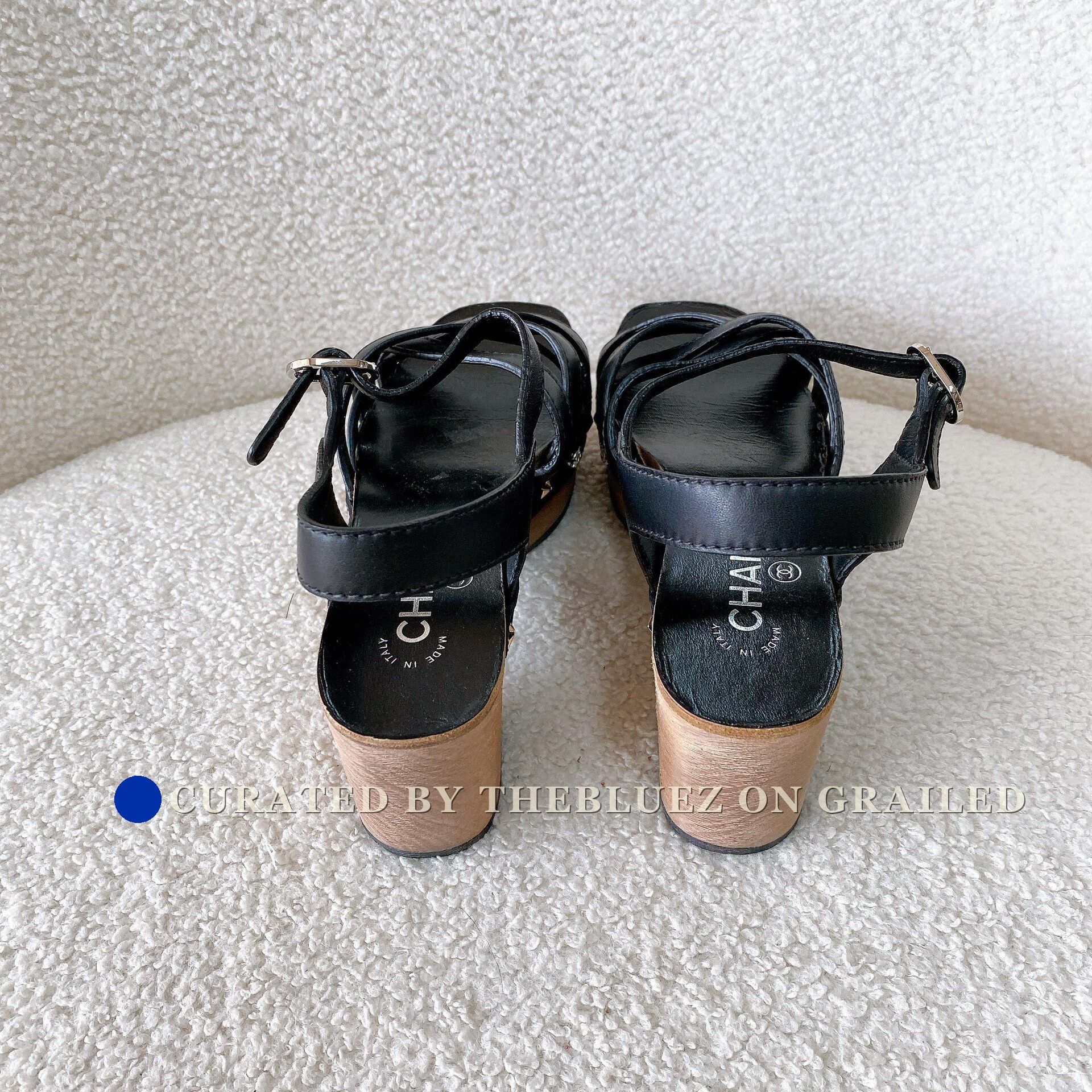 Chanel Chanel Black High-Heeled Sandals 37 Size US 6 / IT 36 - 4 Thumbnail