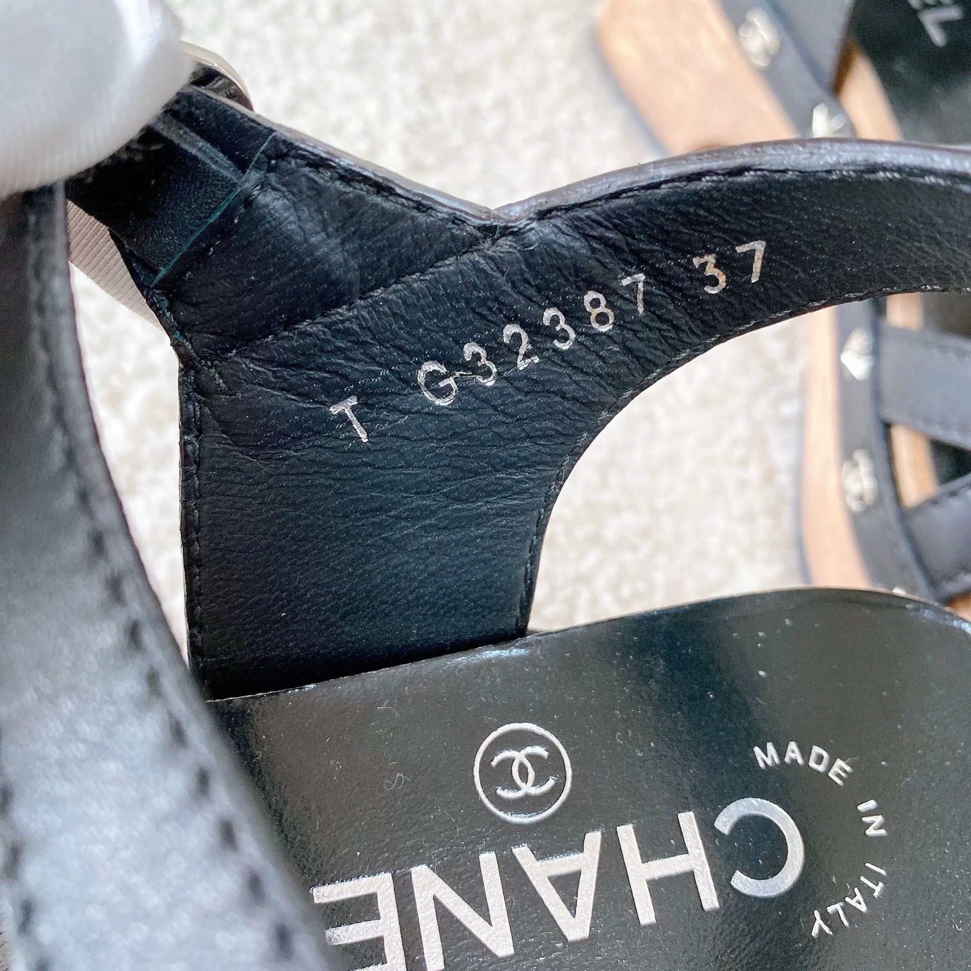 Chanel Chanel Black High-Heeled Sandals 37 Size US 6 / IT 36 - 7 Thumbnail