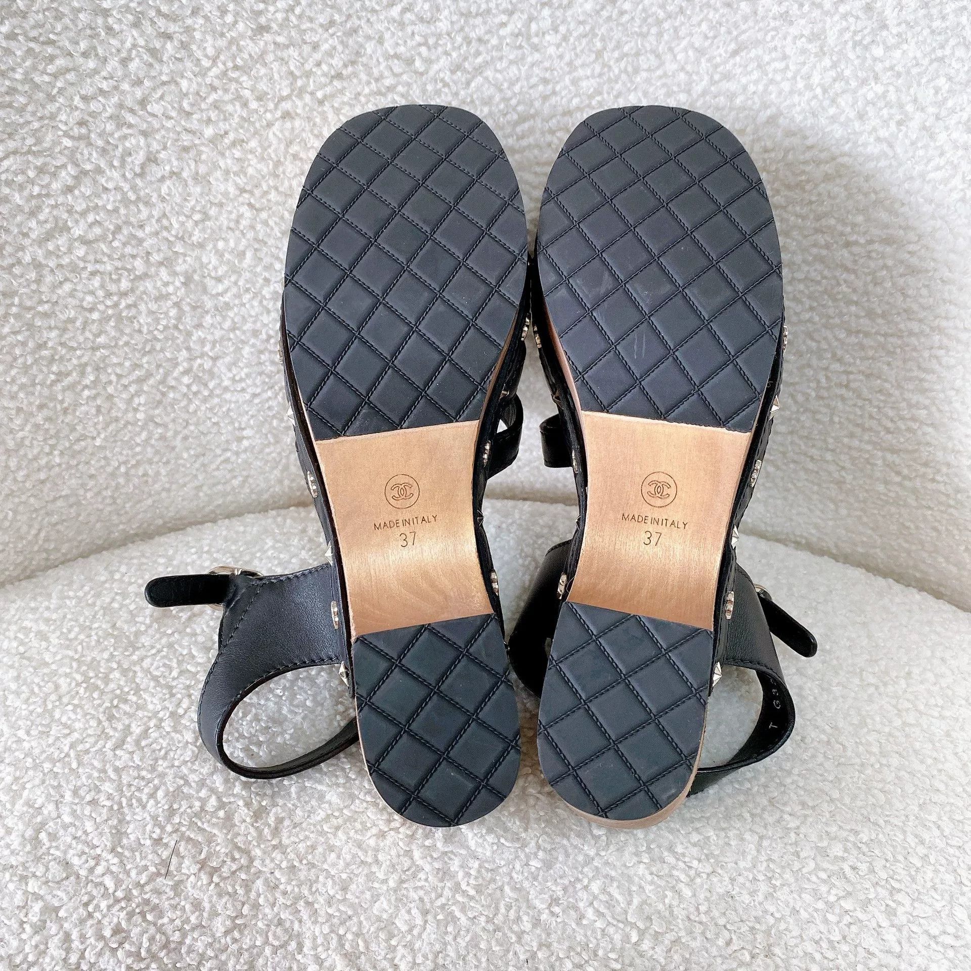 Chanel Chanel Black High-Heeled Sandals 37 Size US 6 / IT 36 - 8 Thumbnail