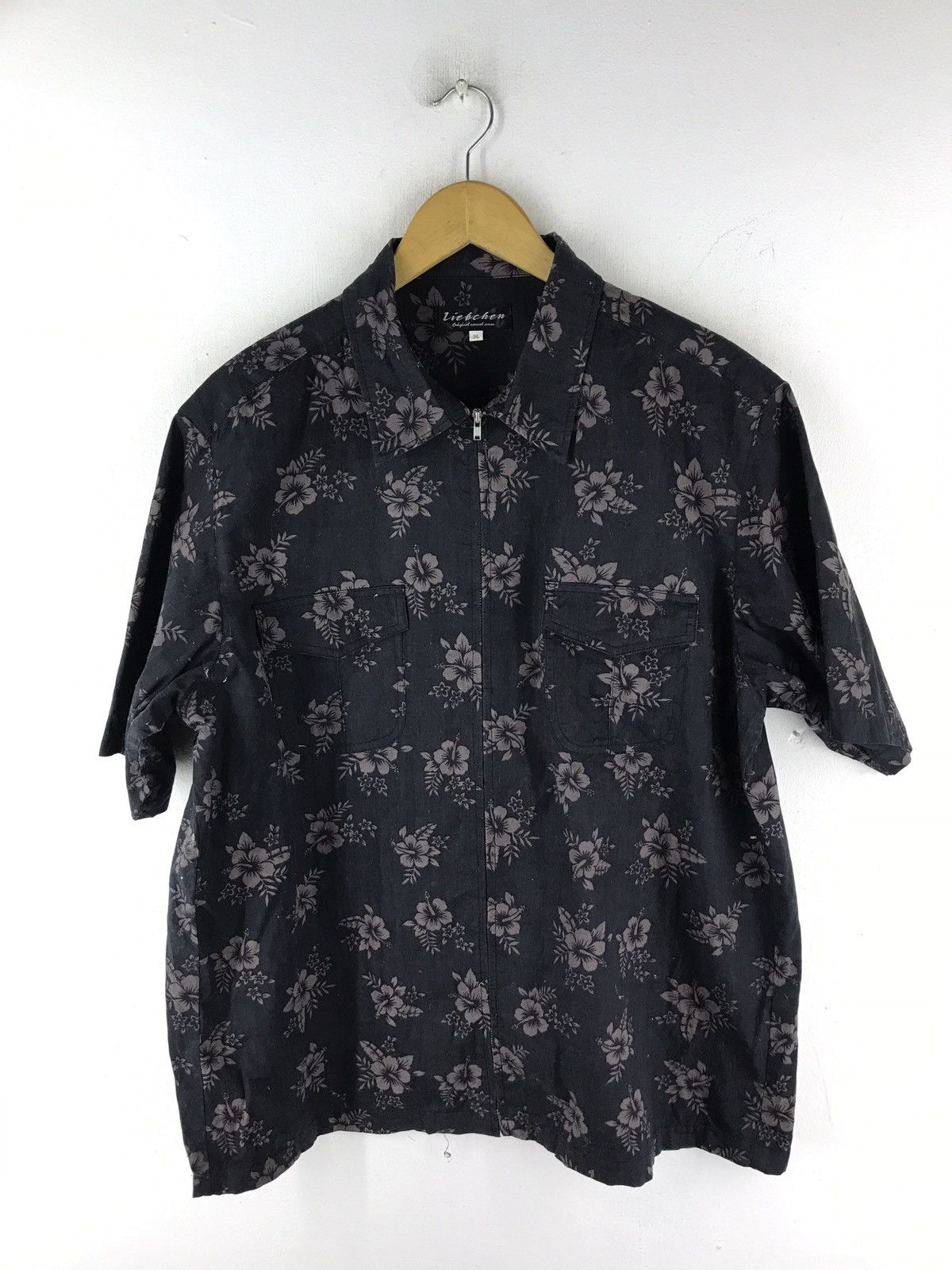 Japanese Brand LIEBCHEN CASUAL WEAR NICE FLOWER DESIGN ZIPPER SHIRT Size US XXL / EU 58 / 5 - 1 Thumbnail