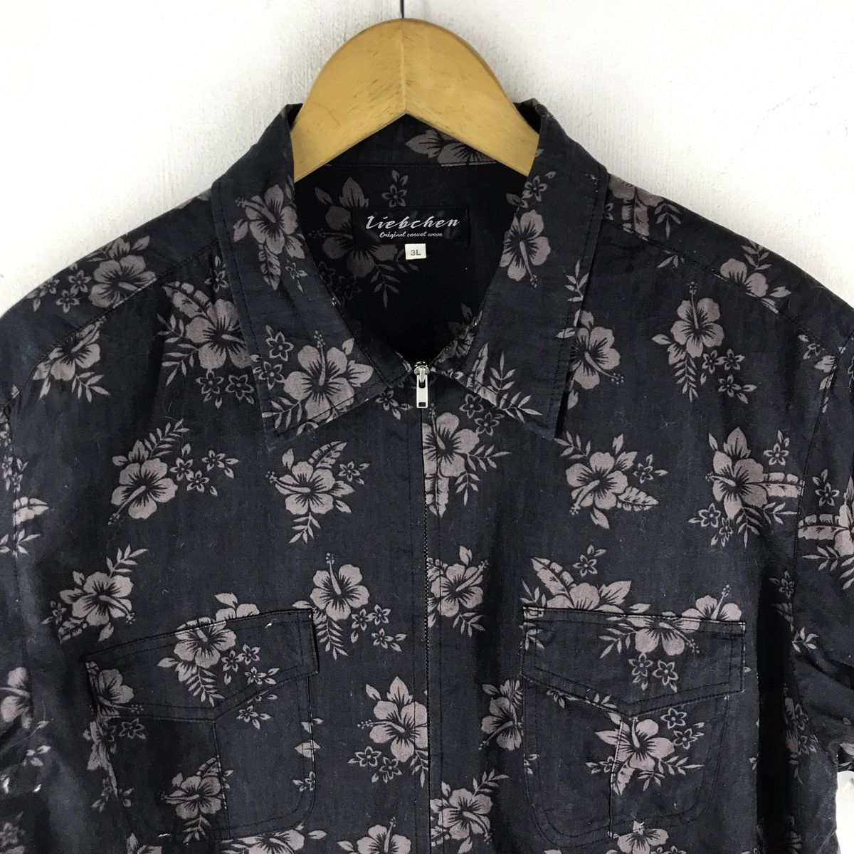 Japanese Brand LIEBCHEN CASUAL WEAR NICE FLOWER DESIGN ZIPPER SHIRT Size US XXL / EU 58 / 5 - 5 Thumbnail