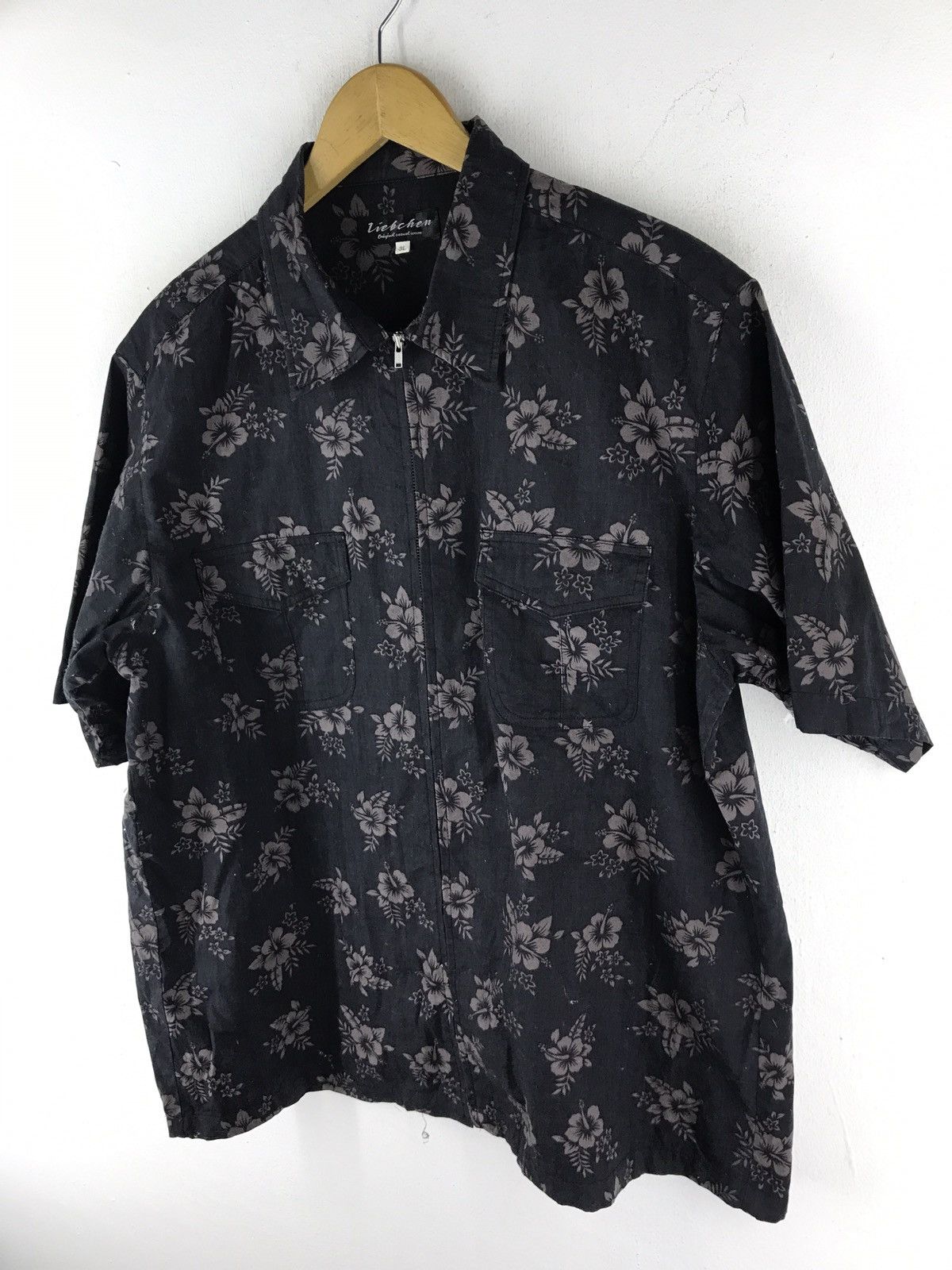 Japanese Brand LIEBCHEN CASUAL WEAR NICE FLOWER DESIGN ZIPPER SHIRT Size US XXL / EU 58 / 5 - 3 Thumbnail