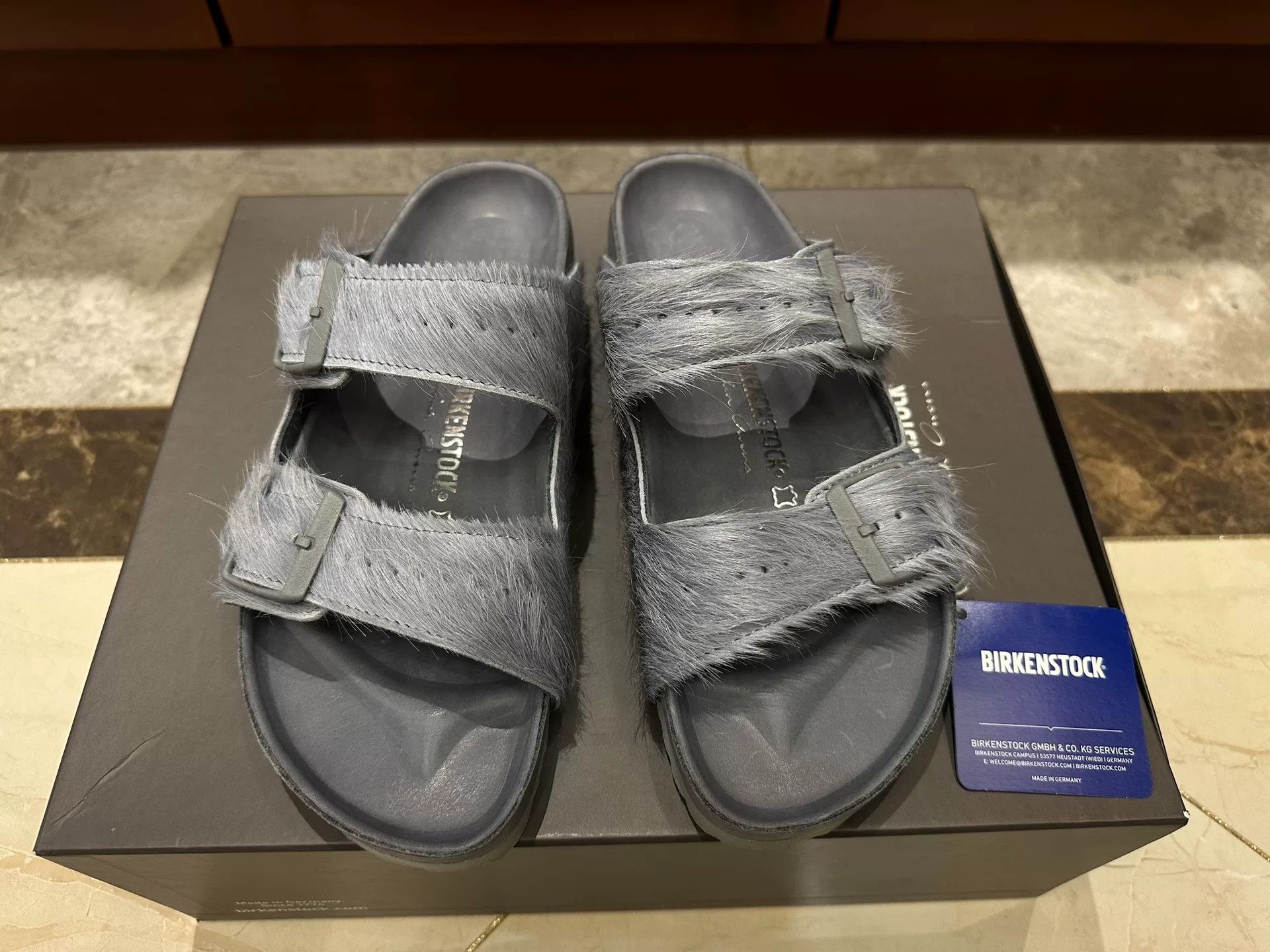 Rick Owens Rick Owens x Birkenstock Arizona Gray Horsehair | Grailed