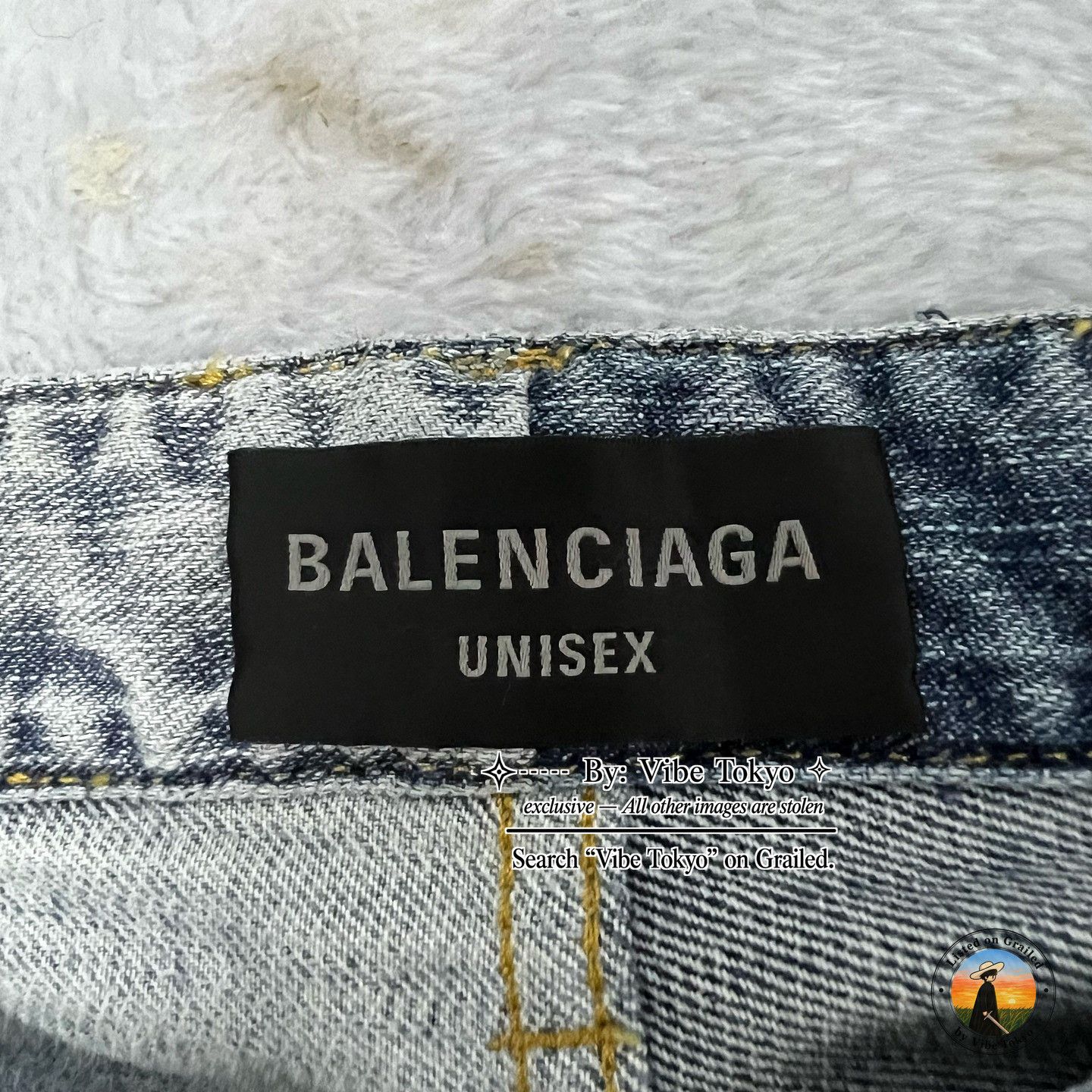 Balenciaga Two-Tone Panel Denim Jeans Size M