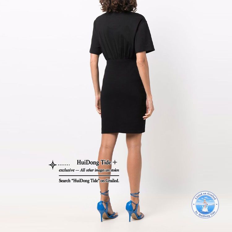 Givenchy Givenchy Black Cotton Ribbed Mini Dress Size S Size S / US 4 / IT 40 - 8 Thumbnail