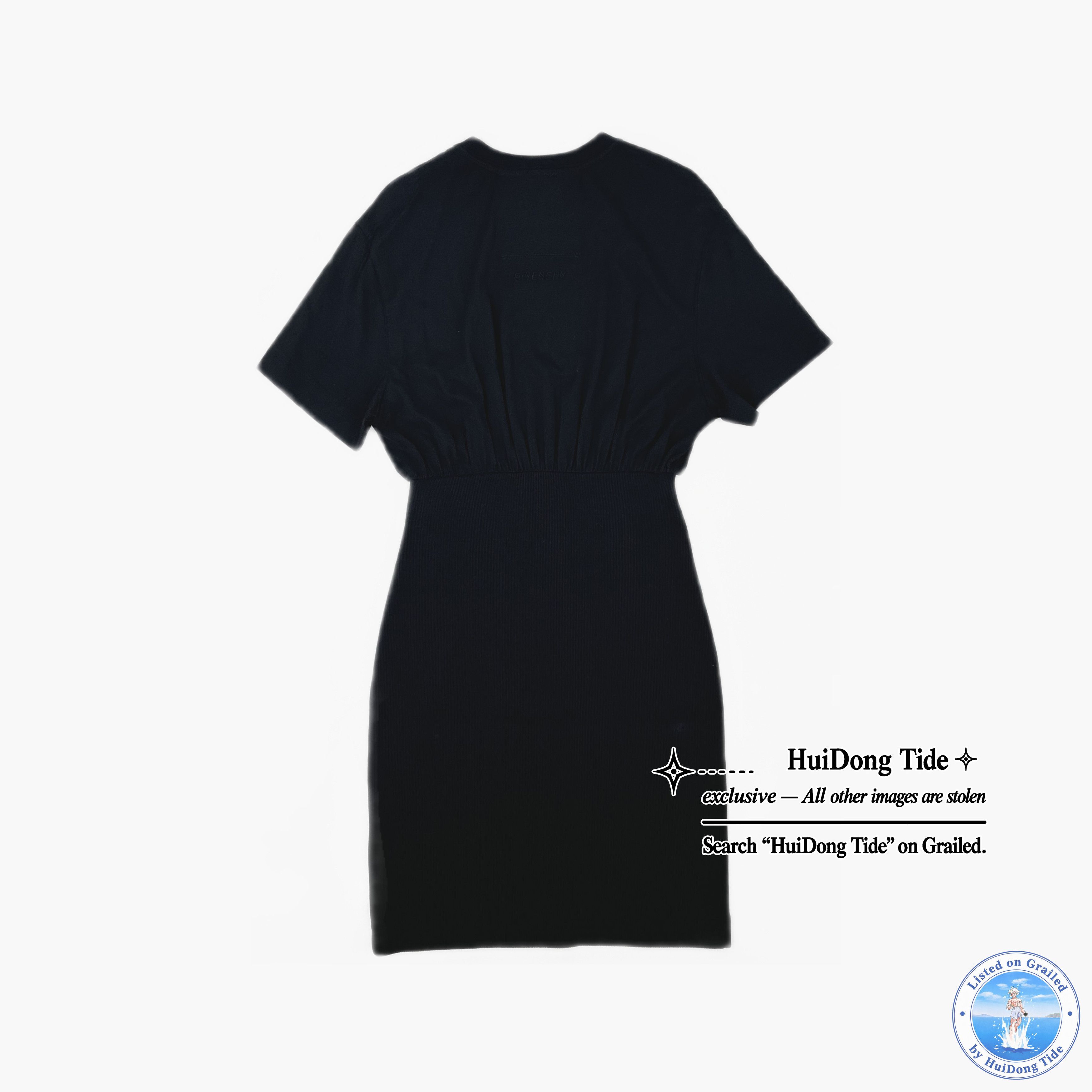 Givenchy Givenchy Black Cotton Ribbed Mini Dress Size S Size S / US 4 / IT 40 - 2 Thumbnail