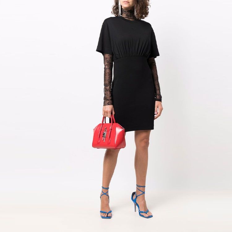Givenchy Givenchy Black Cotton Ribbed Mini Dress Size S Size S / US 4 / IT 40 - 6 Thumbnail