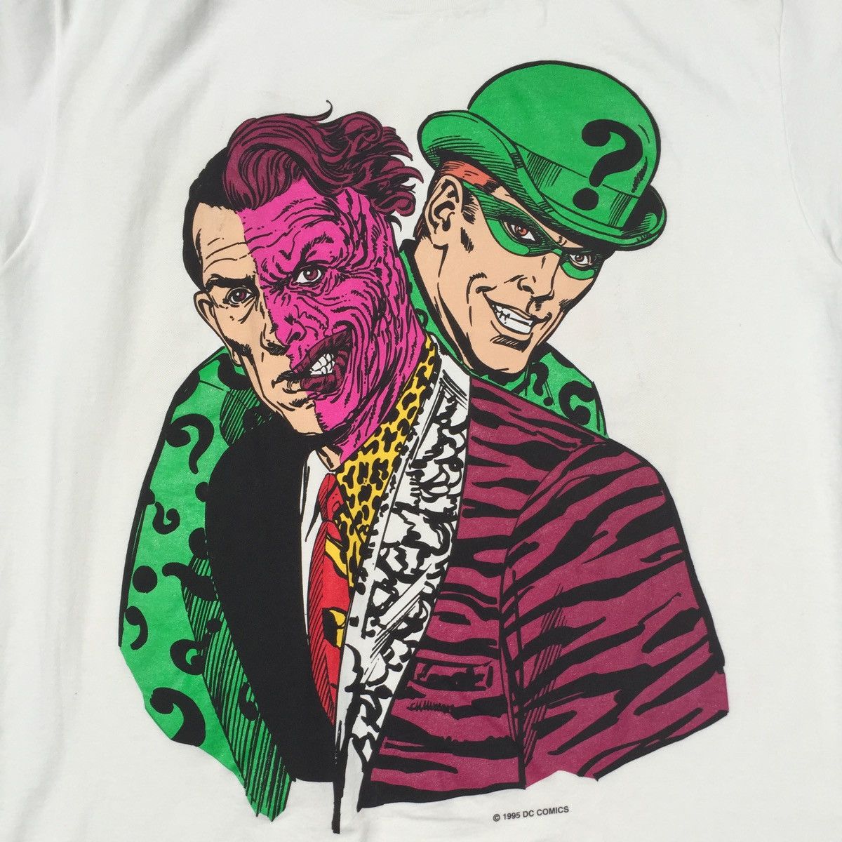 Vintage 90s DC Comics Batman Forever Riddler Two Face top