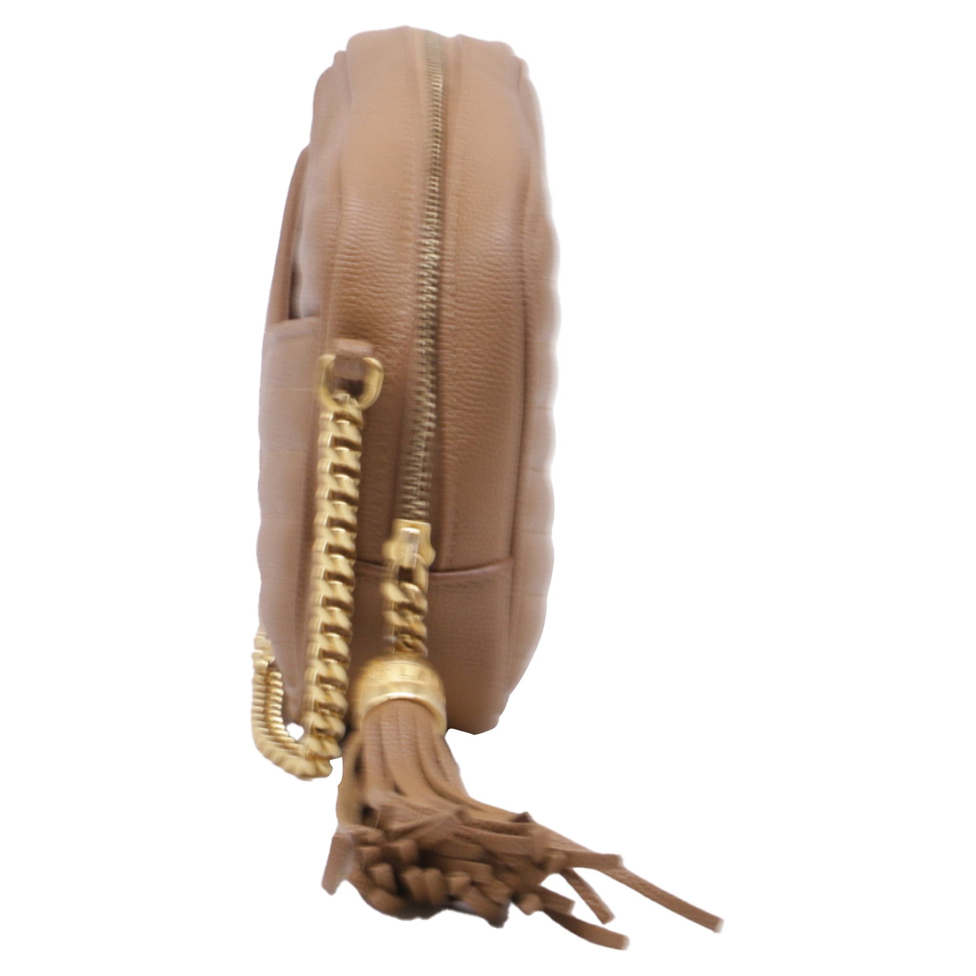 Yves Saint Laurent Saint Laurent Mini Lou Chevron Camera Bag in Beige Leather Size ONE SIZE - 4 Thumbnail