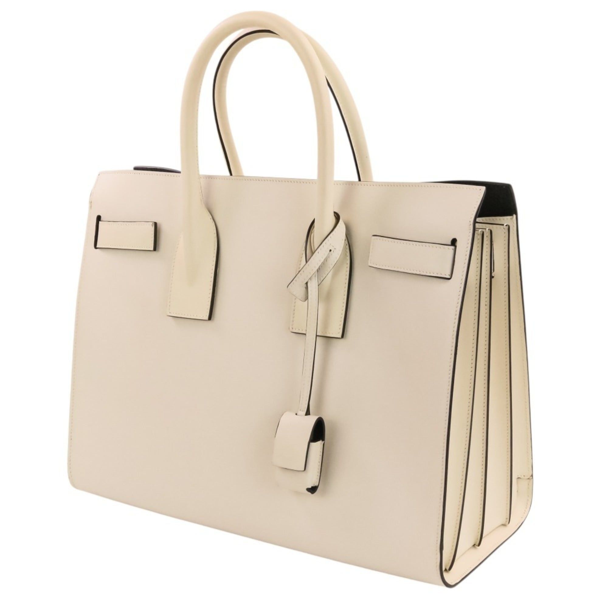 Yves Saint Laurent Yves Saint Laurent SAINT LAURENT PARIS Sac de Jour Small 2-way Shoulder Tote Bag 378299 Ivory Women's Size ONE SIZE - 8 Thumbnail
