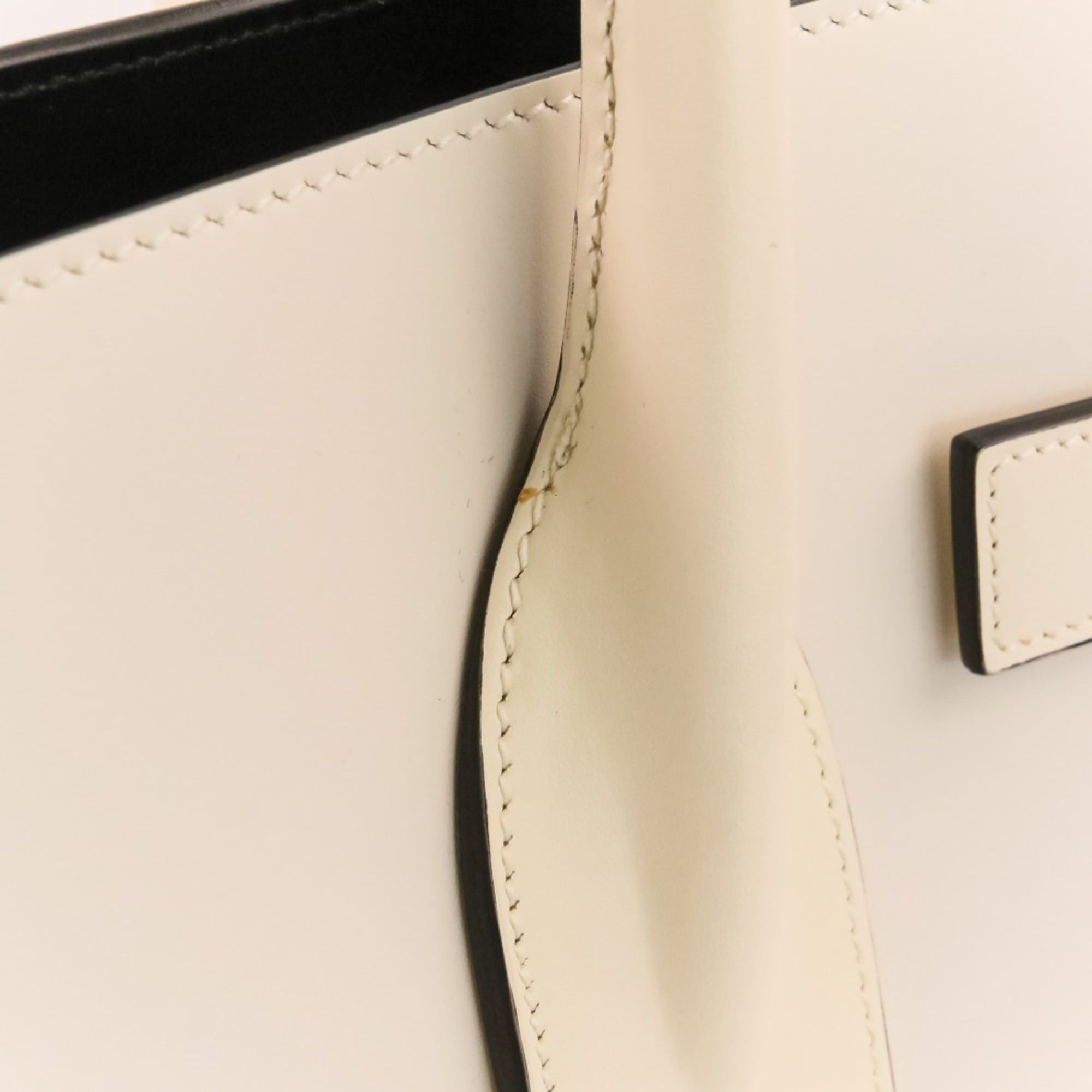 Yves Saint Laurent Yves Saint Laurent SAINT LAURENT PARIS Sac de Jour Small 2-way Shoulder Tote Bag 378299 Ivory Women's Size ONE SIZE - 18 Thumbnail