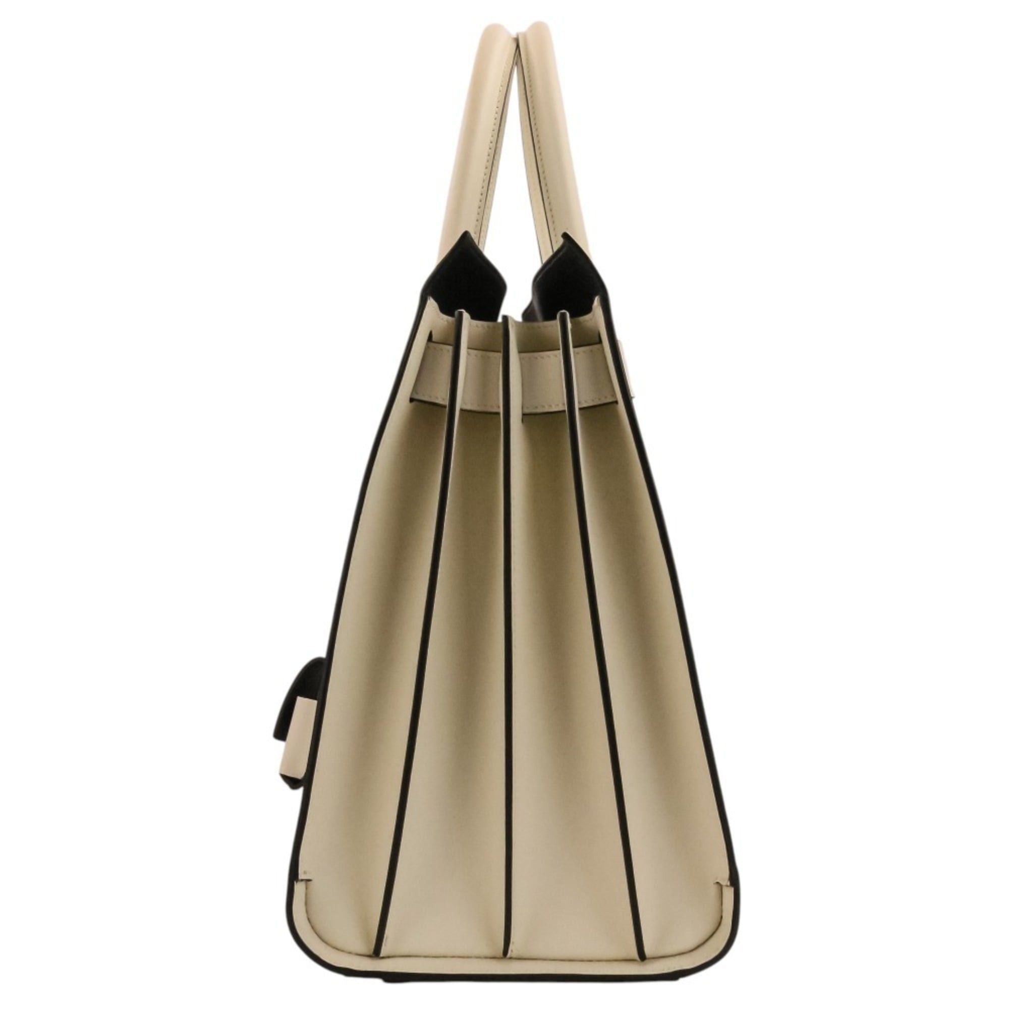 Yves Saint Laurent Yves Saint Laurent SAINT LAURENT PARIS Sac de Jour Small 2-way Shoulder Tote Bag 378299 Ivory Women's Size ONE SIZE - 3 Thumbnail