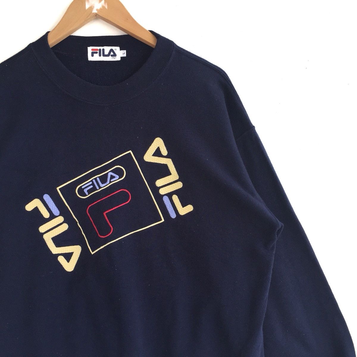 Fila × Japanese Brand Fila Big Logo Spellout Embroidery Logo Sweatshirt Size US M / EU 48-50 / 2 - 1 Thumbnail