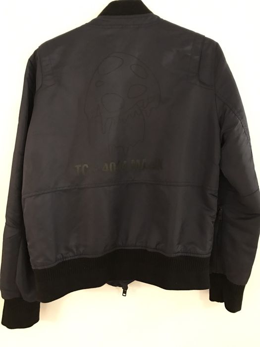 Tim Coppens Printed MA-1 Bomber Navy | Grailed