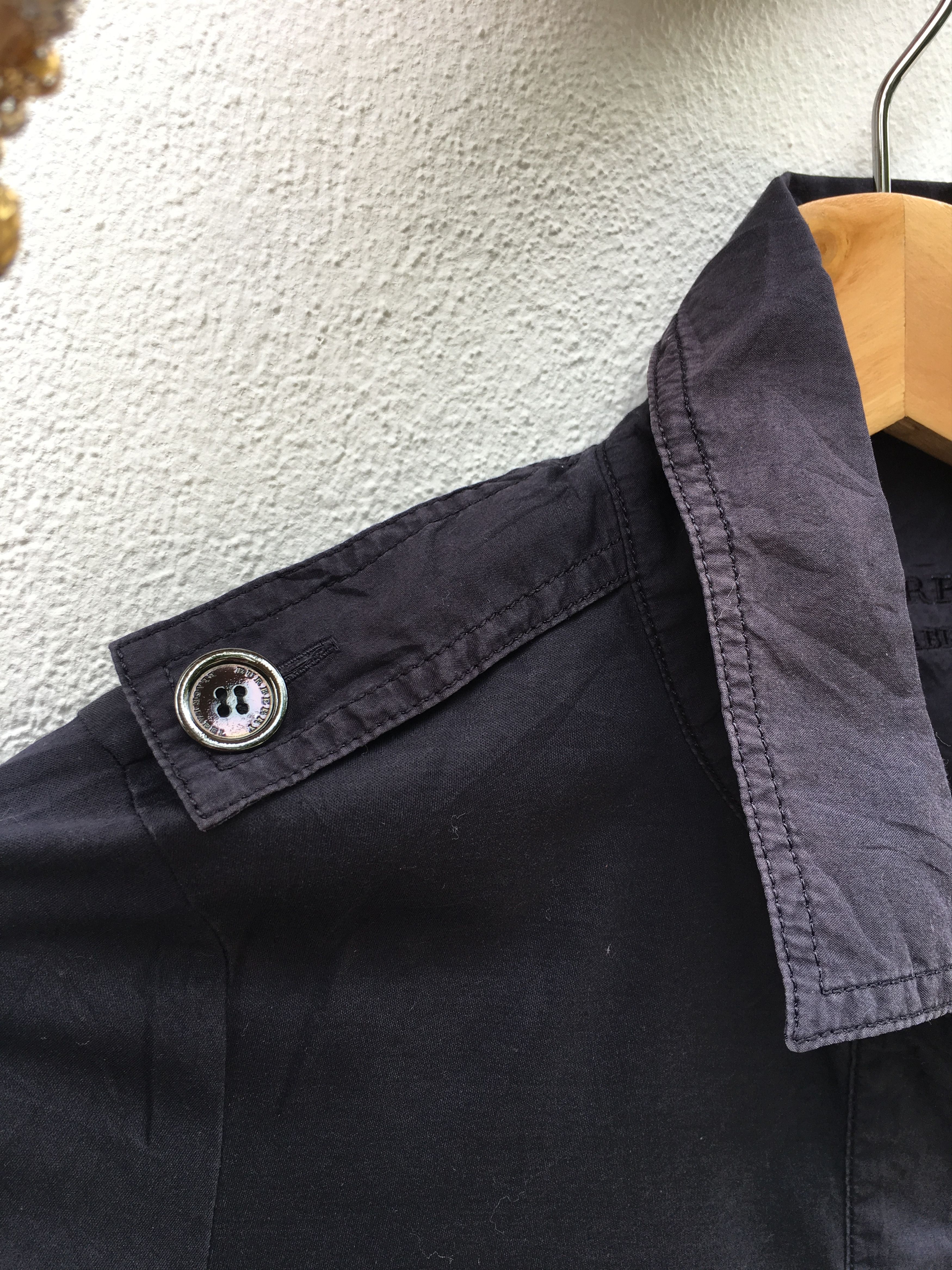 Burberry Vintage 90's Burberry Black Polo Shirt Shirt Size S / US 4 / IT 40 - 5 Thumbnail