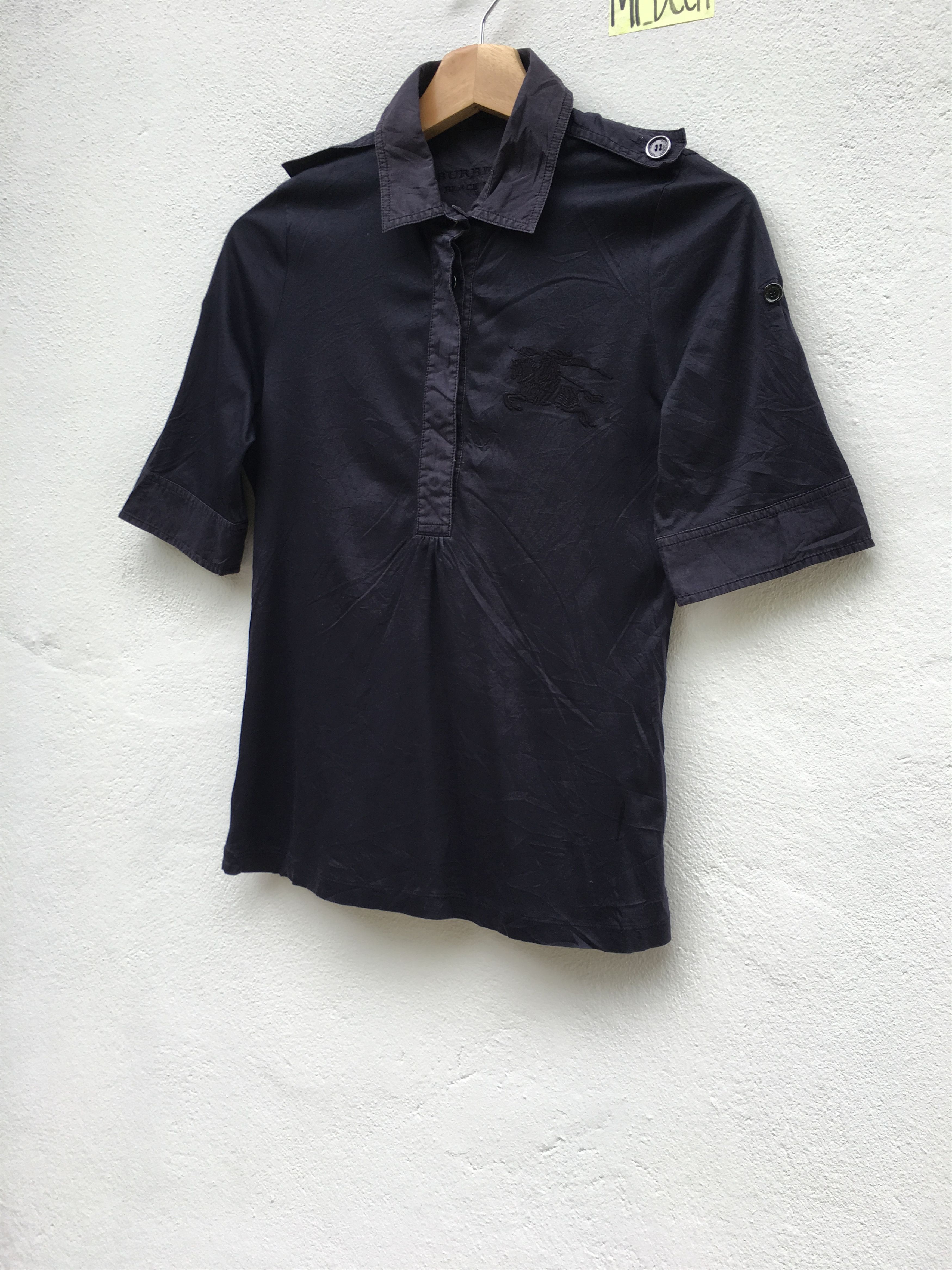 Burberry Vintage 90's Burberry Black Polo Shirt Shirt Size S / US 4 / IT 40 - 3 Thumbnail