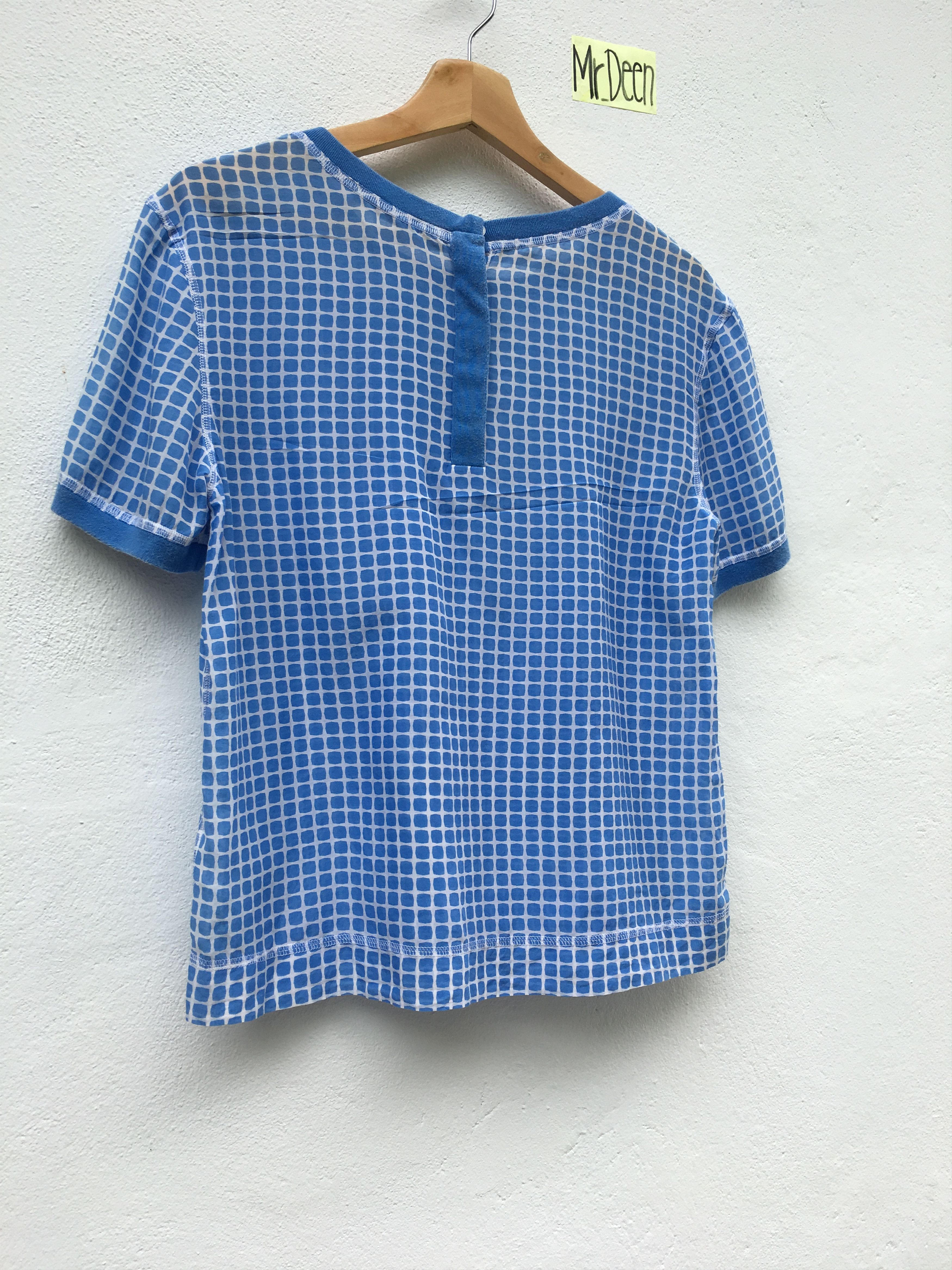 Lacoste Lacoste Blue Checkered T Shirt Size S / US 4 / IT 40 - 6 Thumbnail