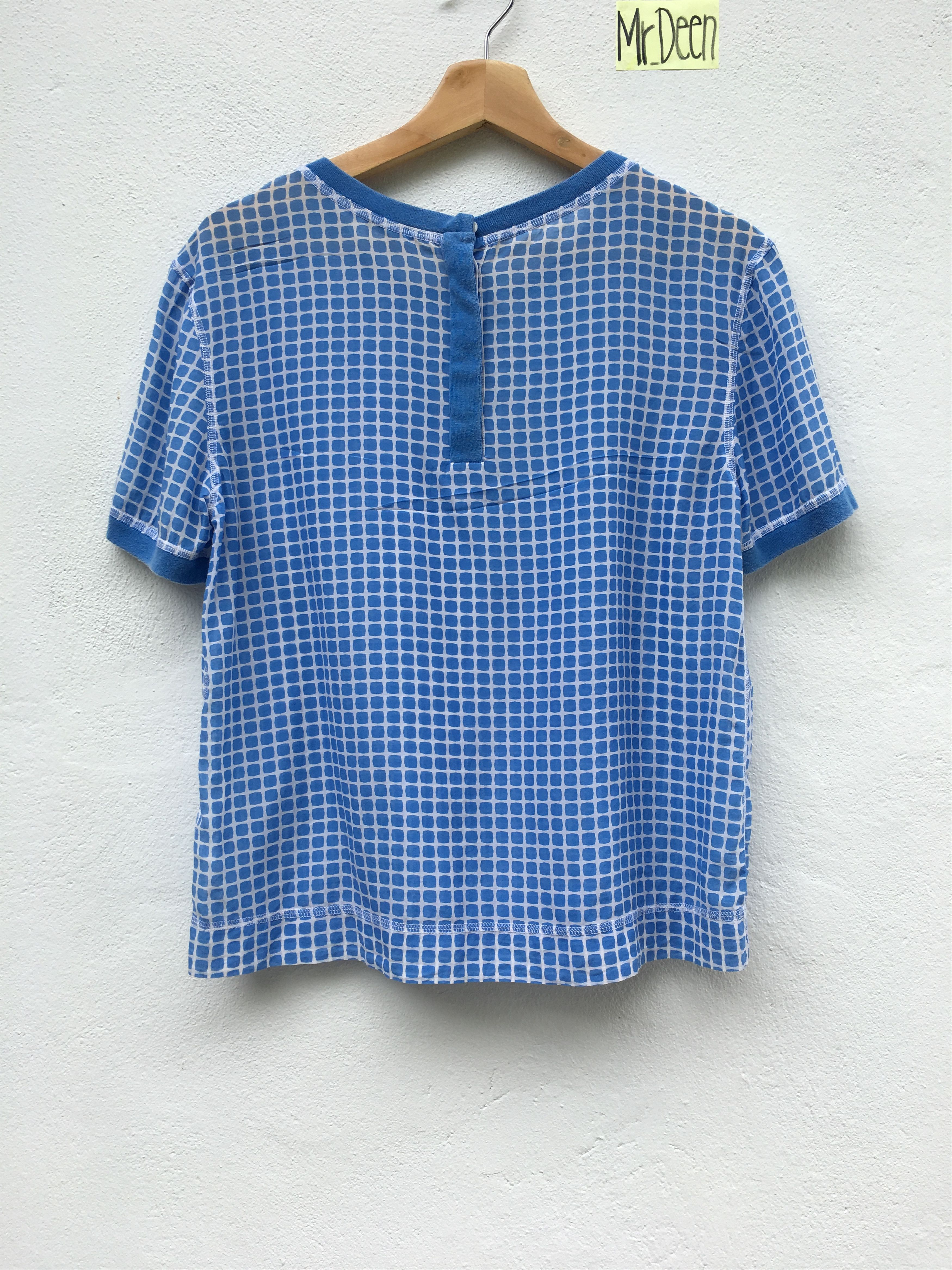 Lacoste Lacoste Blue Checkered T Shirt Size S / US 4 / IT 40 - 1 Thumbnail