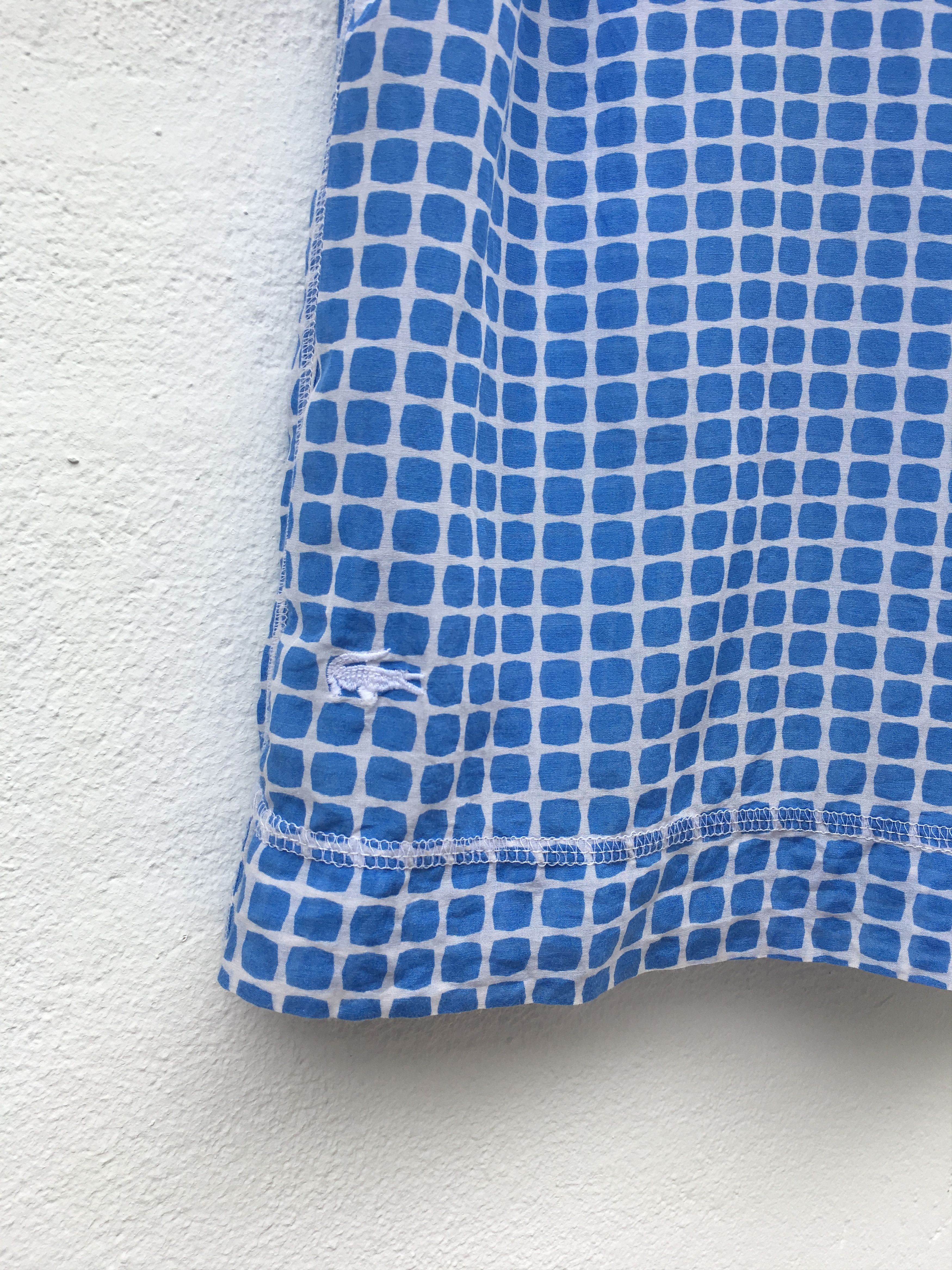 Lacoste Lacoste Blue Checkered T Shirt Size S / US 4 / IT 40 - 4 Thumbnail